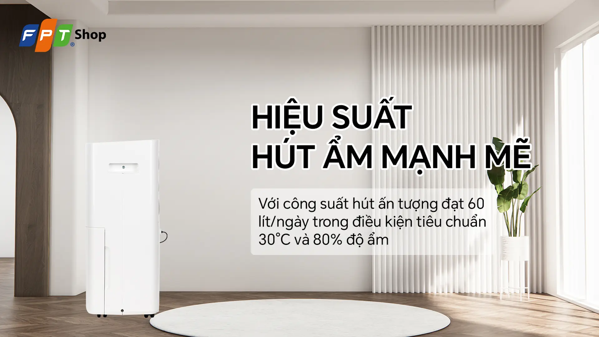 Máy hút ẩm lọc không khí 60 lít Lumias D6S-60L