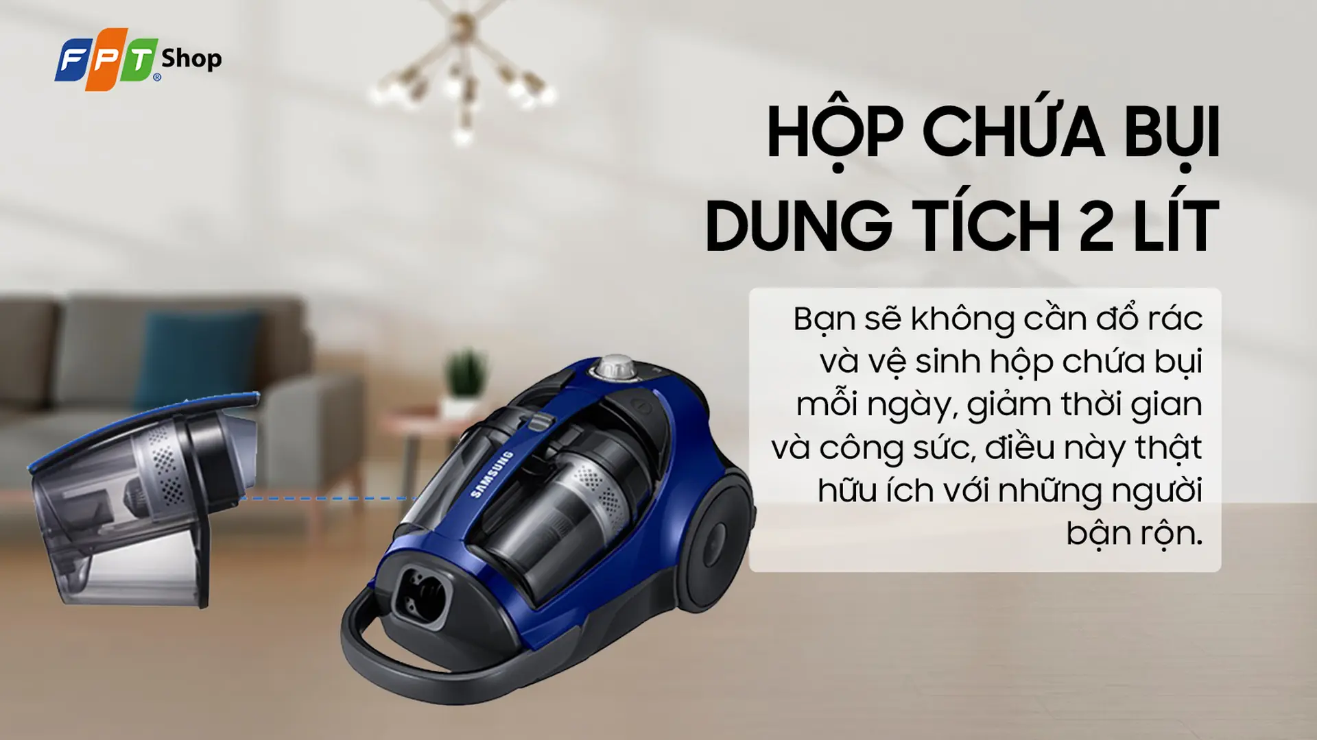 Máy hút bụi dạng hộp Samsung VCC8836V36/XSV