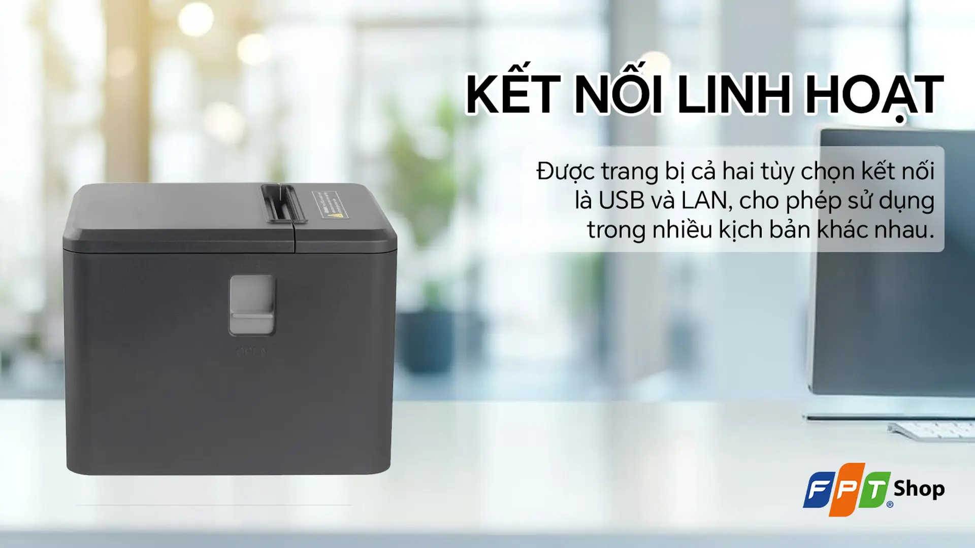 Máy in hoá đơn Xprinter XP-T80L/USB/LAN