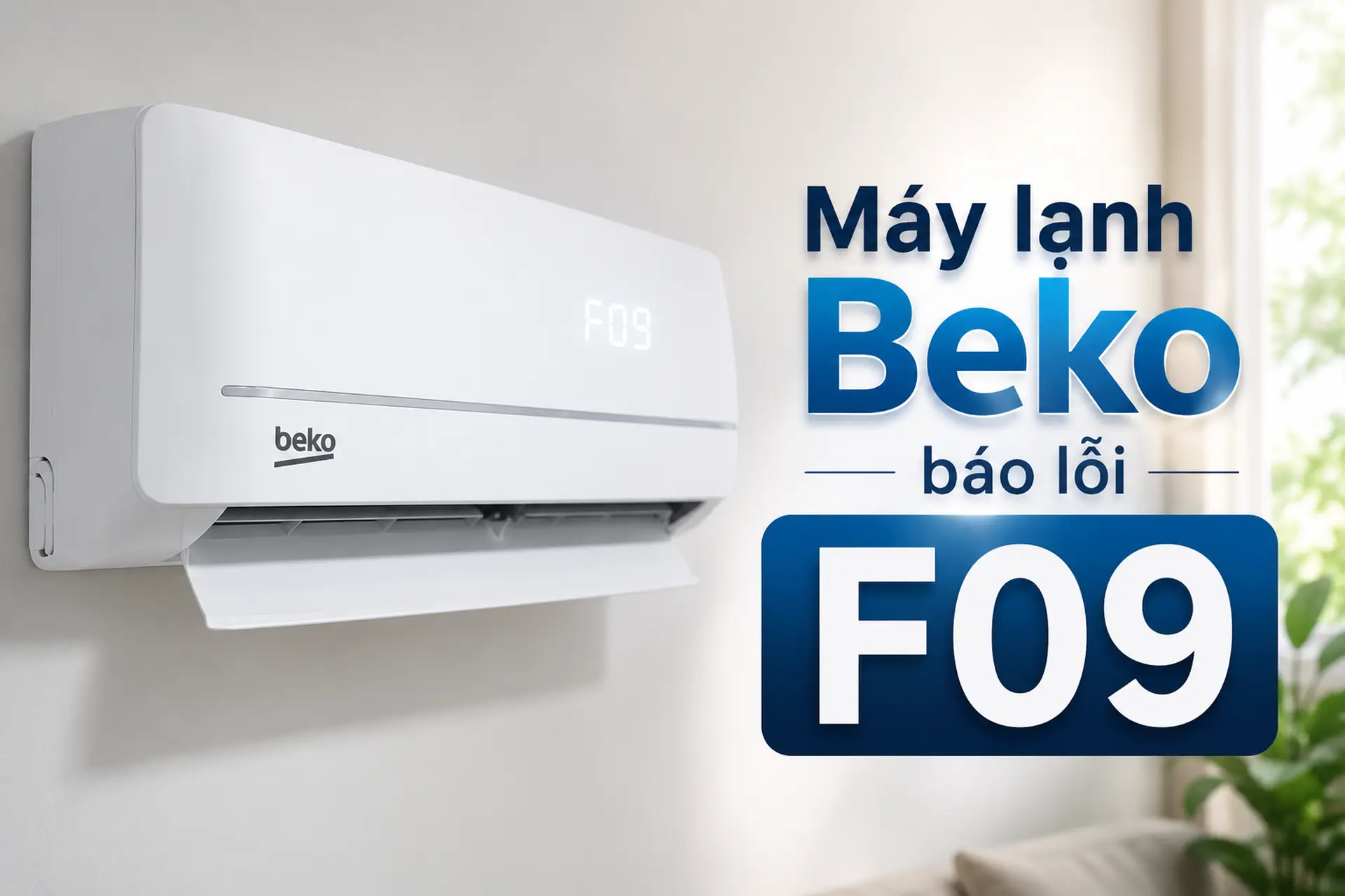 Máy lạnh Beko báo lỗi F09 có nghiêm trọng không? Nguyên nhân và cách khắc phục nhanh