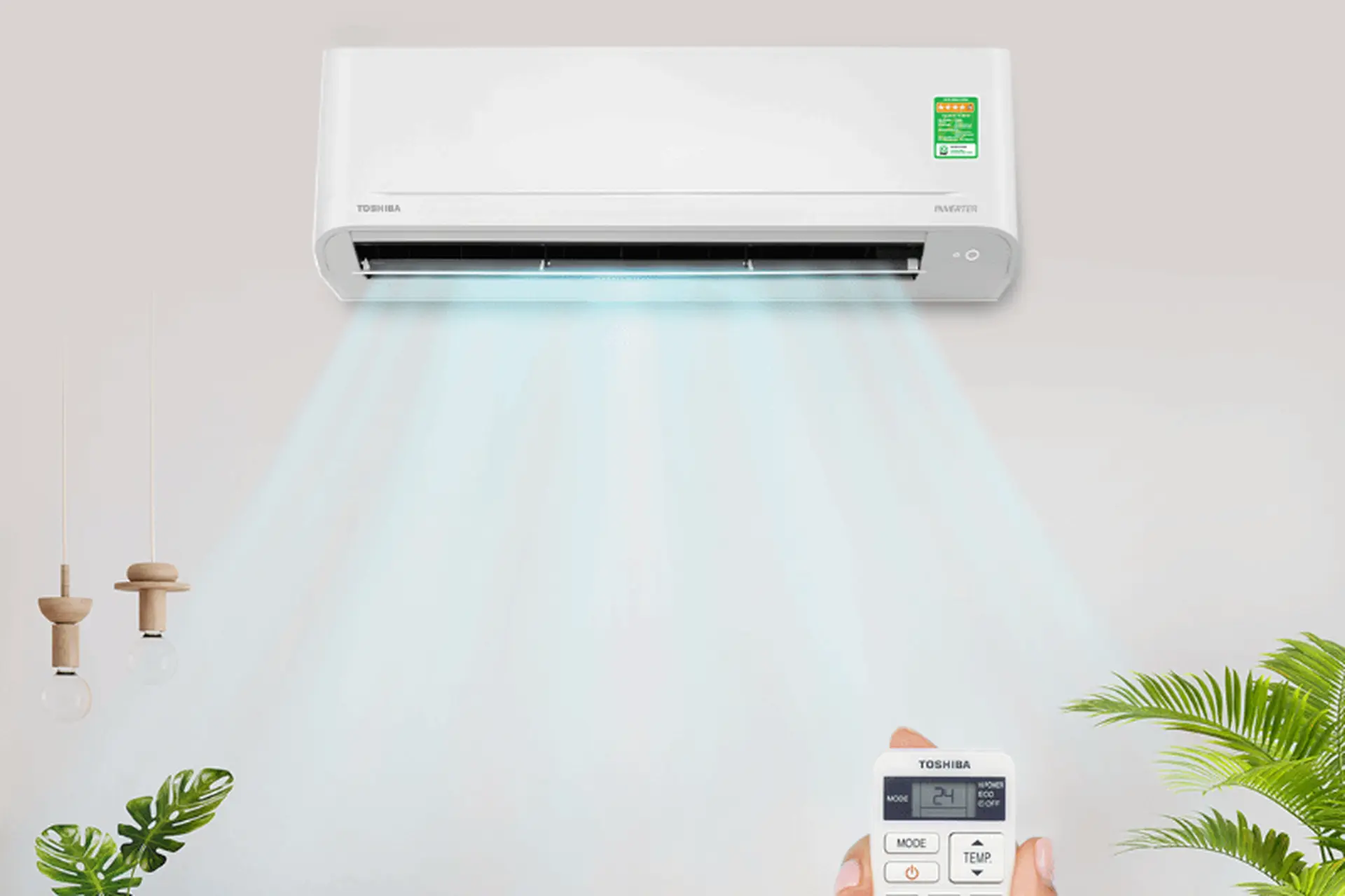 Máy lạnh Toshiba Inverter 1 HP RAS-H10S4KCV2G-V: Tiết kiệm điện, lọc khí sạch, êm ái