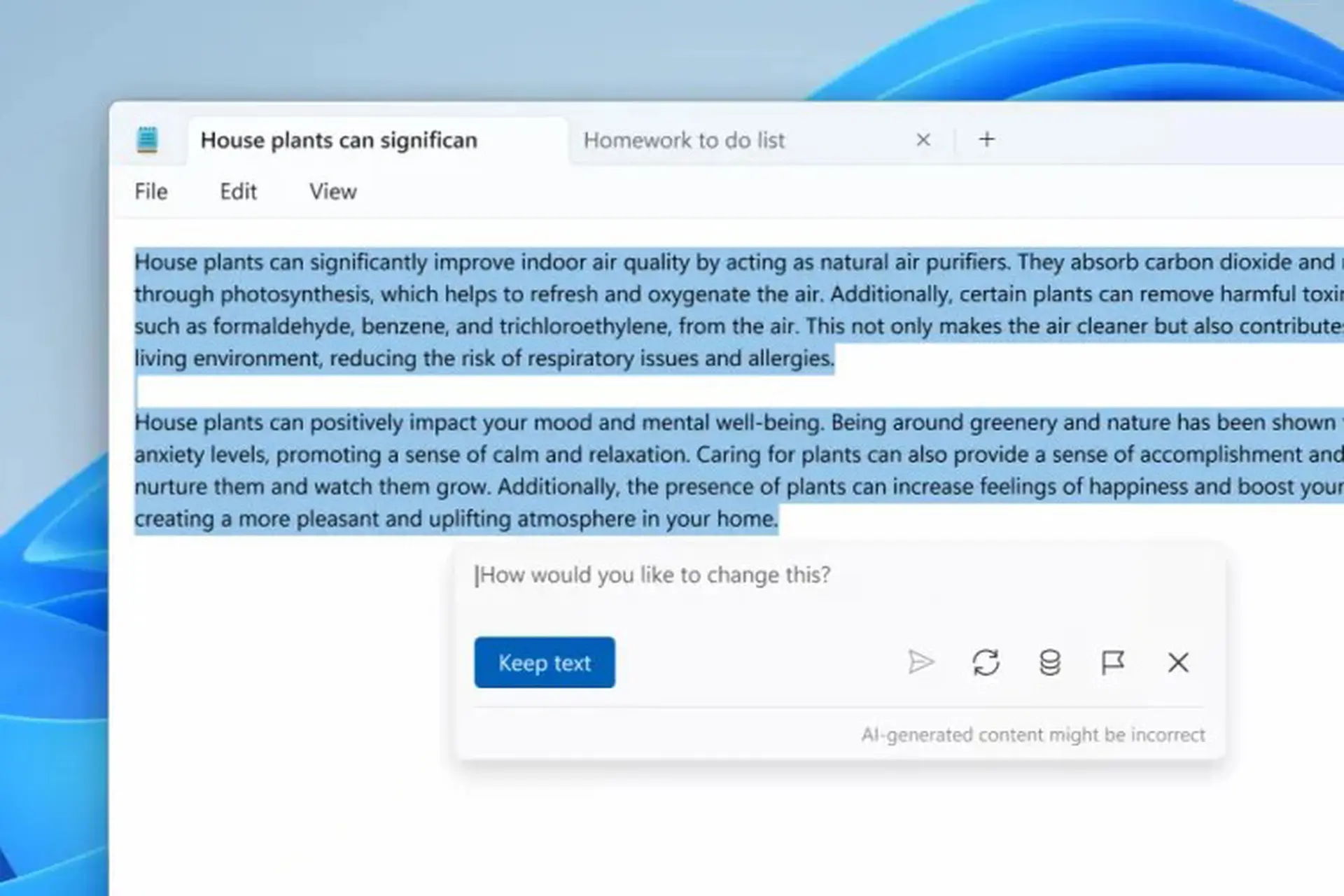 Microsoft Notepad được tích hợp AI viết nội dung tự động
