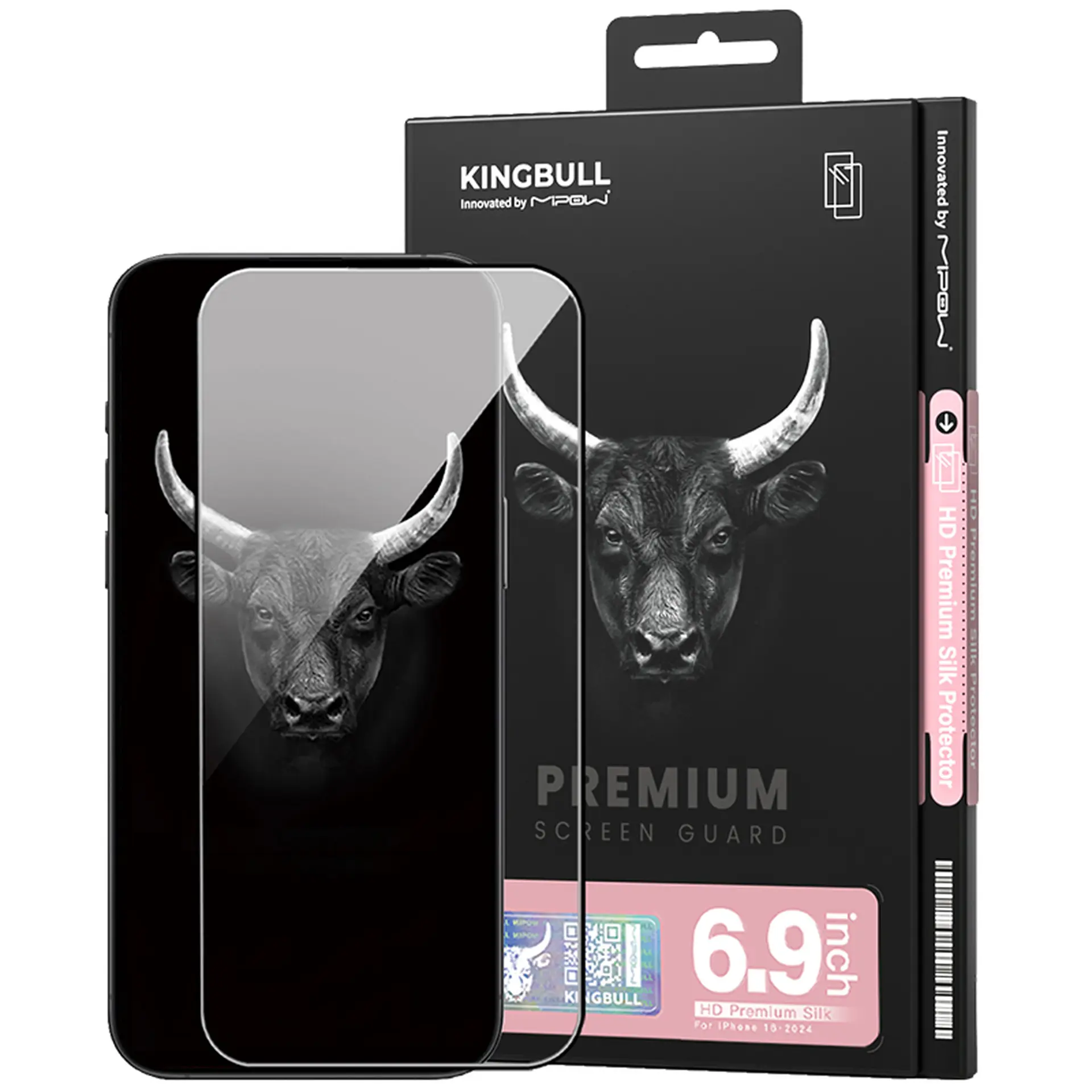 Miếng dán màn hình kính cường lực iPhone 16 Pro Max Mipow