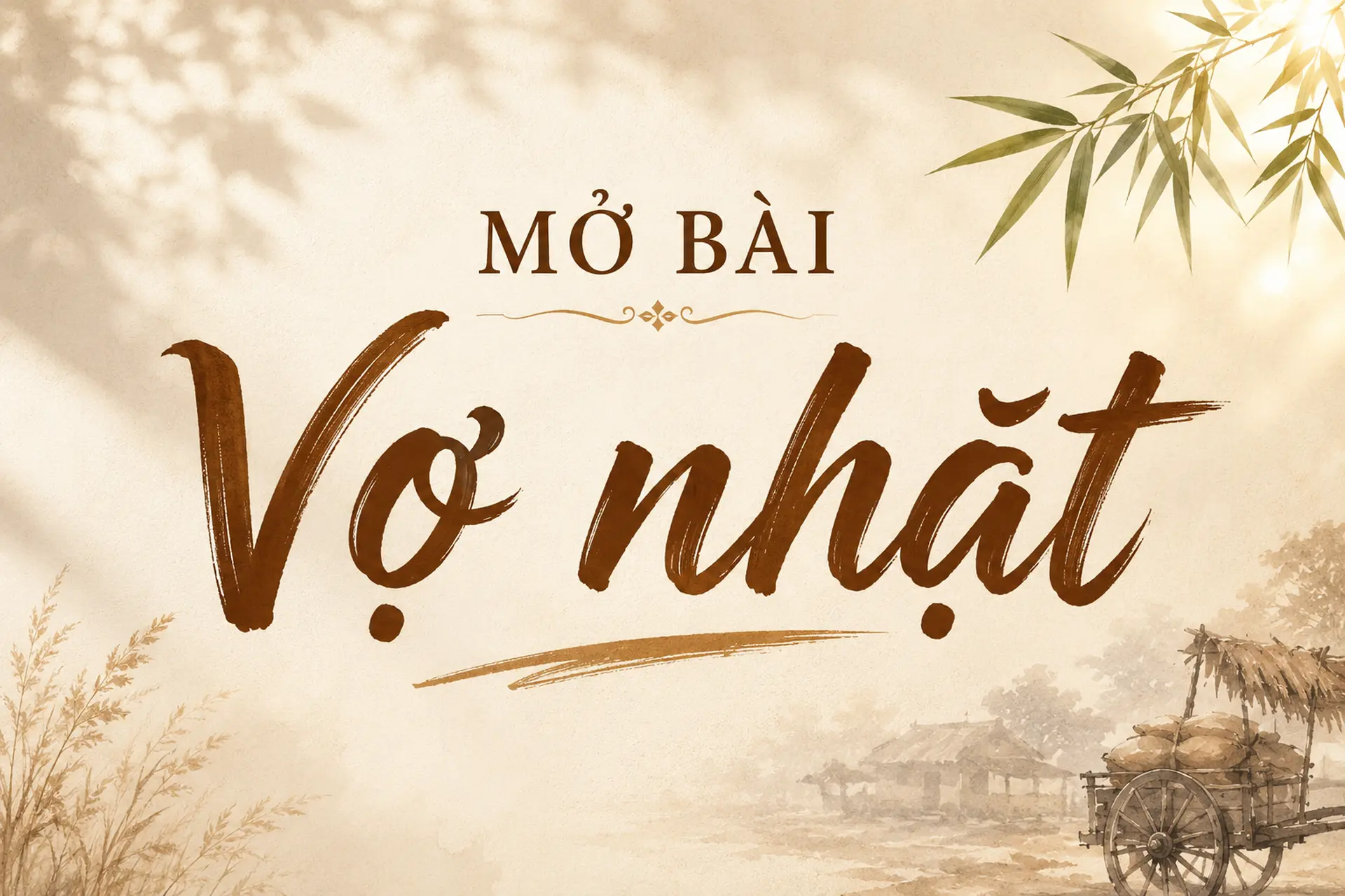 Tổng hợp mở bài Vợ nhặt chọn lọc giúp bài văn giàu sức thuyết phục, ấn tượng hơn