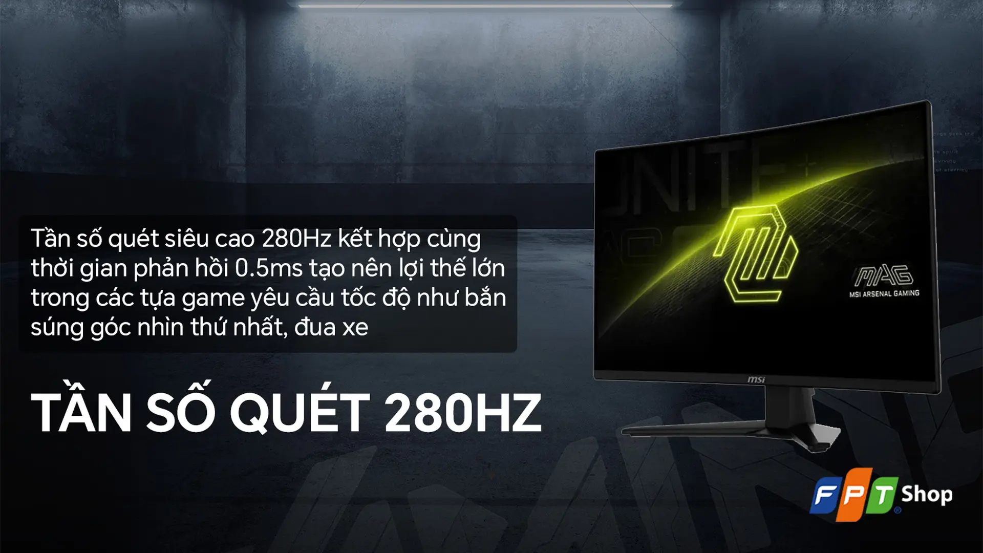 MSI MAG 274CXF/27inch FHD (1920x1080)/VA 280Hz/Cong 1500R