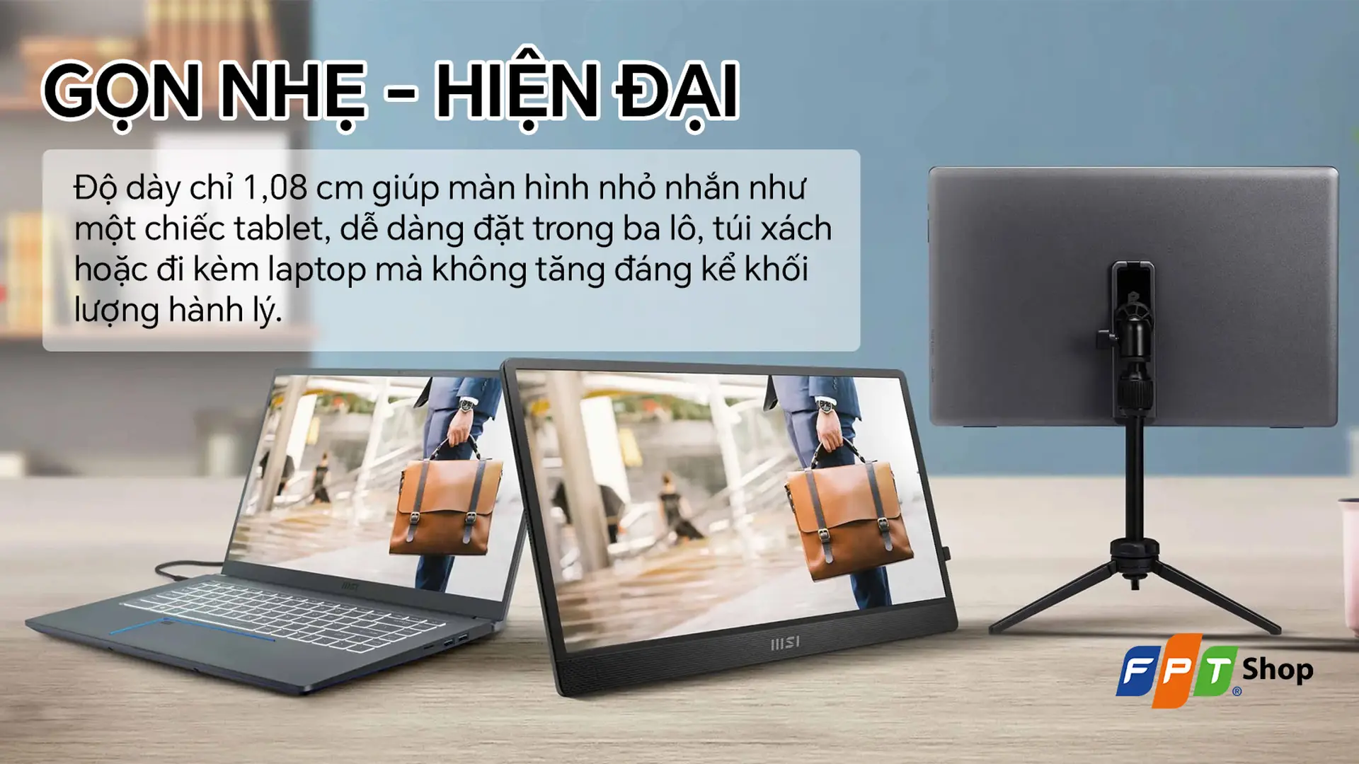 Màn hình di động MSI Pro MP161 E2/15.6 inch/FullHD (1920x1080)/IPS 60Hz