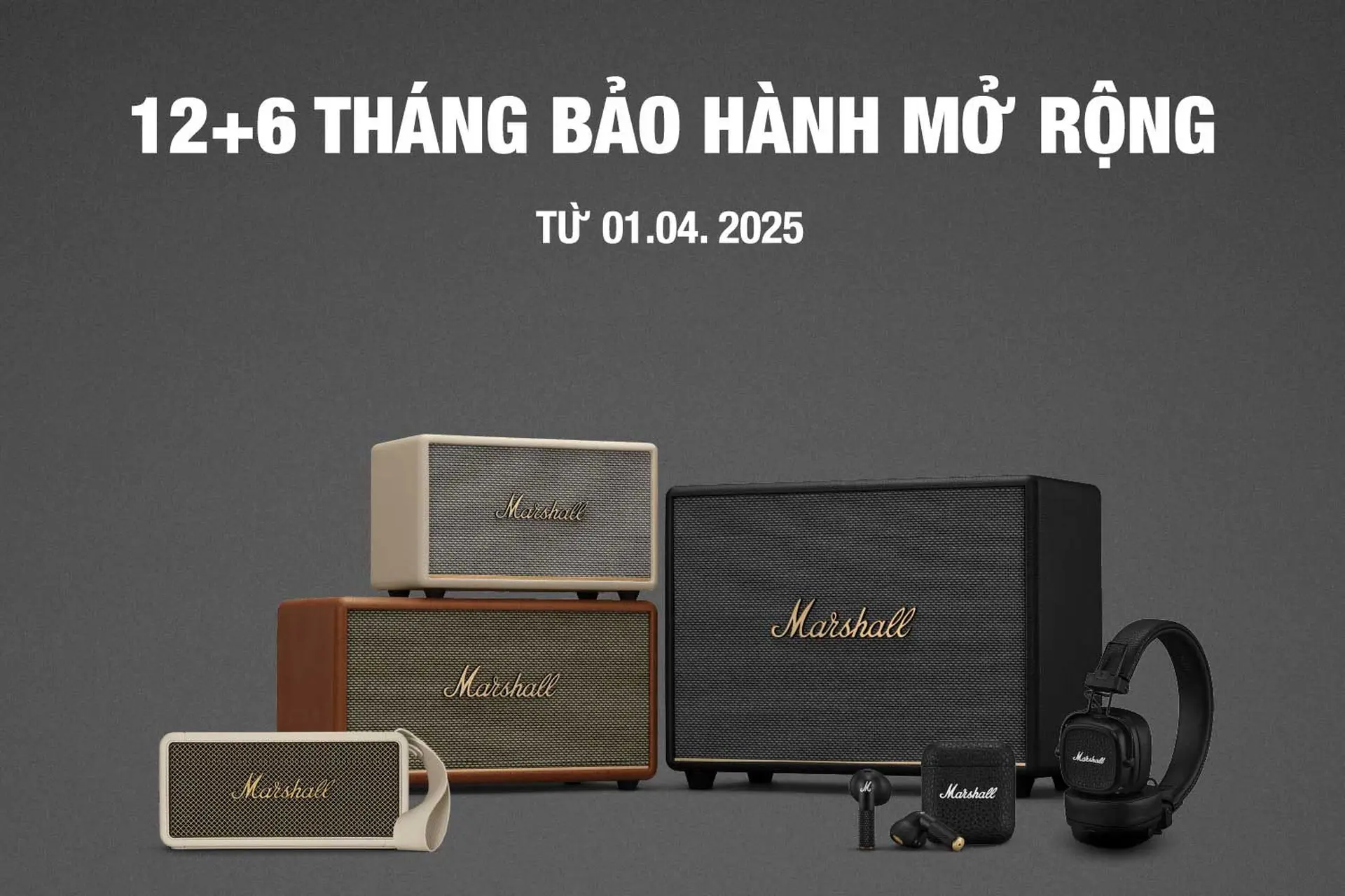 Mua loa và tai nghe Marshall tại FPT Shop, bảo hành mở rộng lên đến 18 tháng