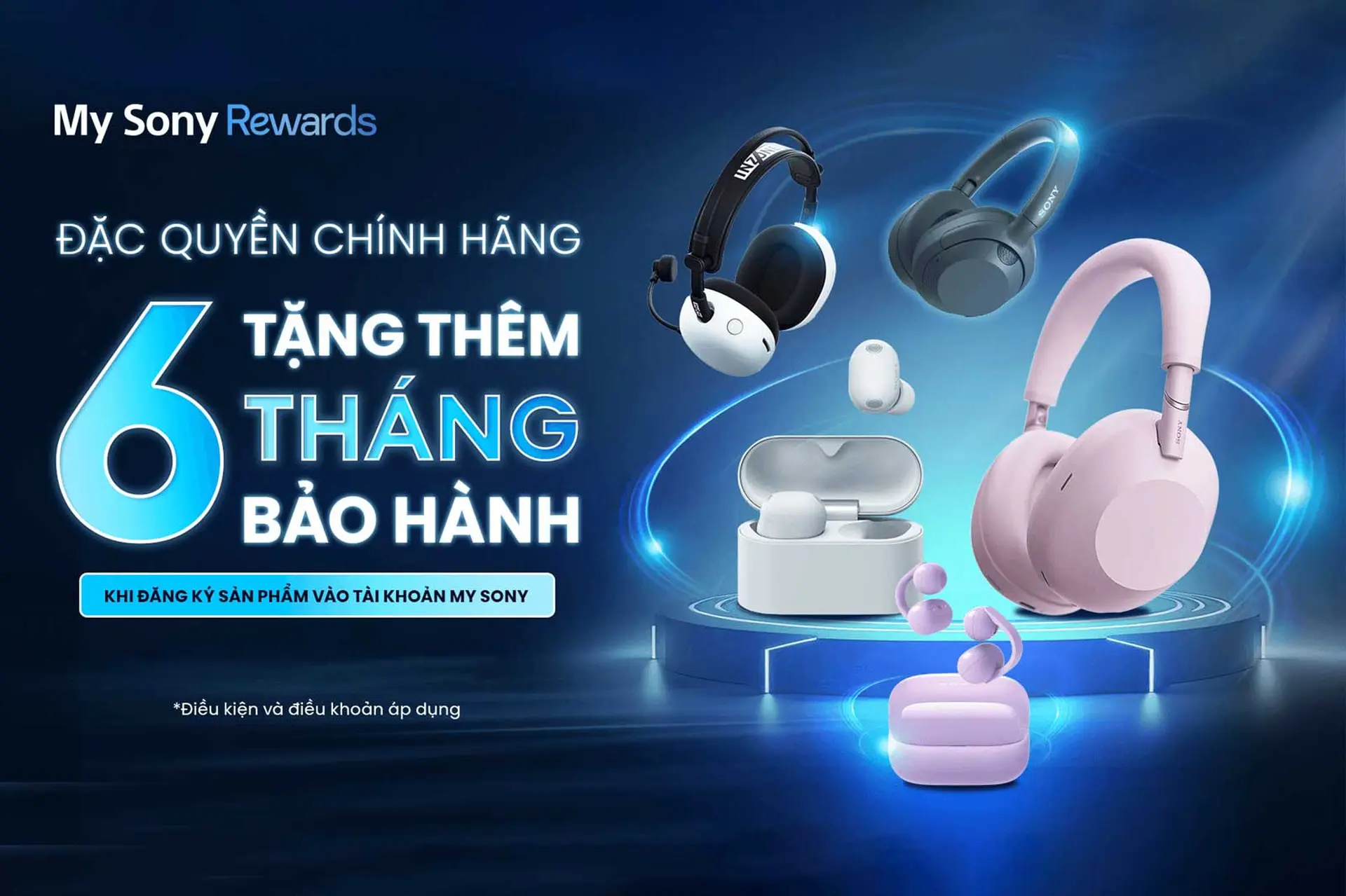Mua tai nghe Sony tại FPT Shop, nhận thêm 6 tháng bảo hành