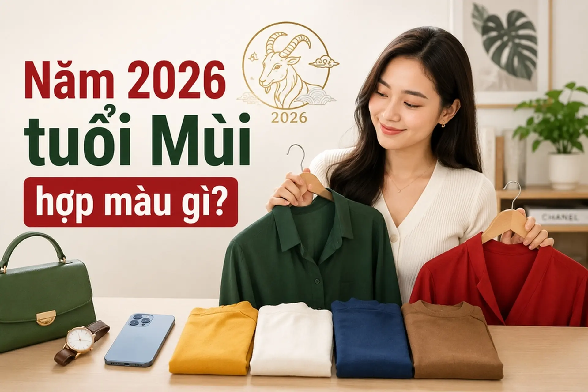 Năm 2026 tuổi Mùi hợp màu gì? Chọn màu trang phục, điện thoại và phụ kiện hút may mắn