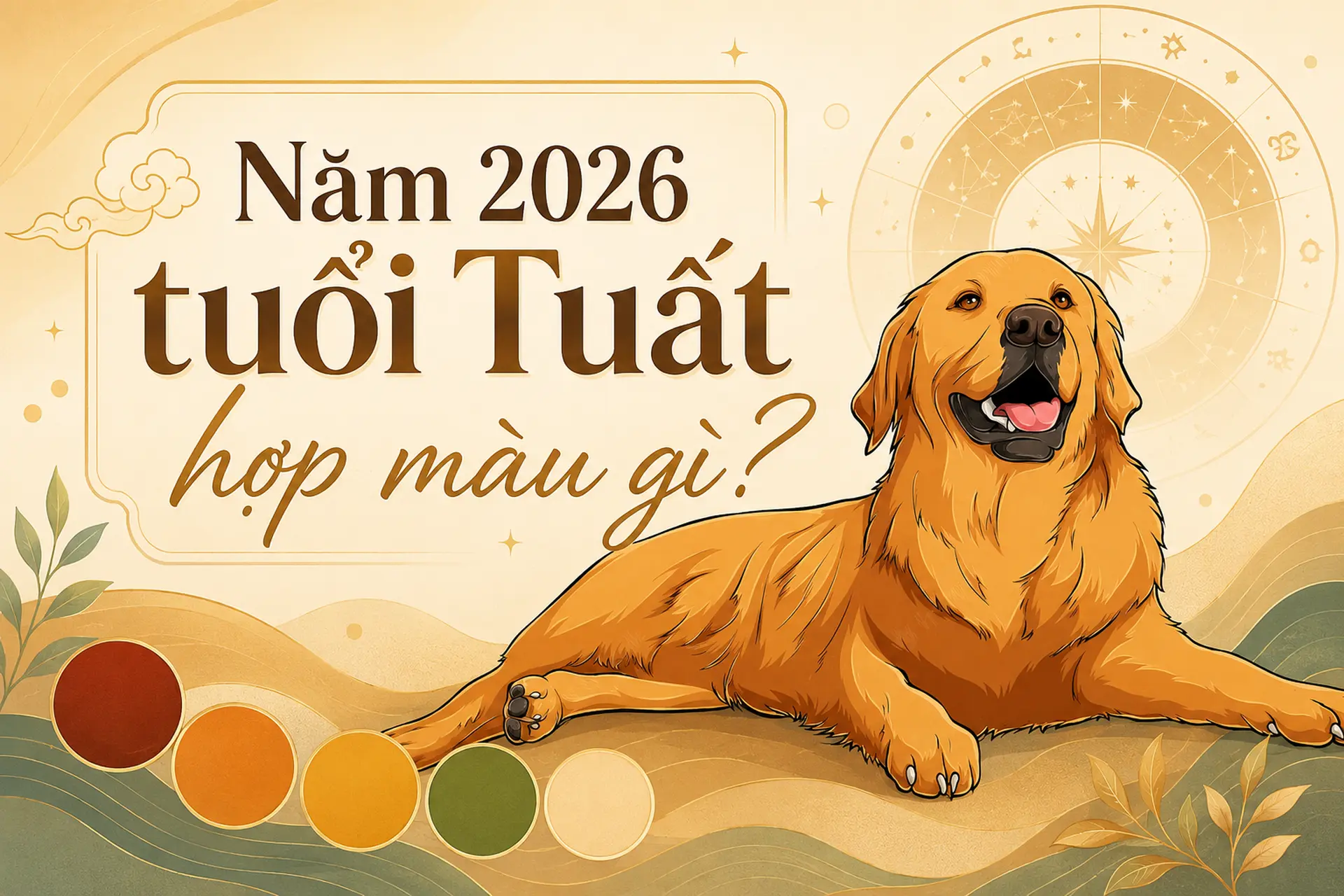 Năm 2026 tuổi Tuất hợp màu gì? Khám phá màu sắc giúp thu hút tài lộc và may mắn
