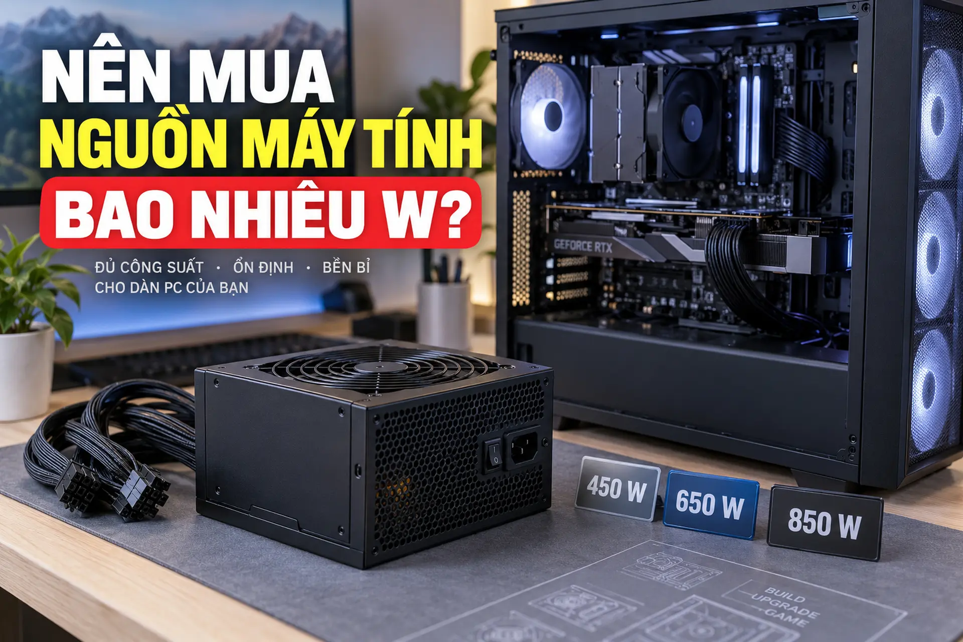 Nên mua nguồn máy tính bao nhiêu W? Cách chọn công suất PSU phù hợp từng cấu hình PC