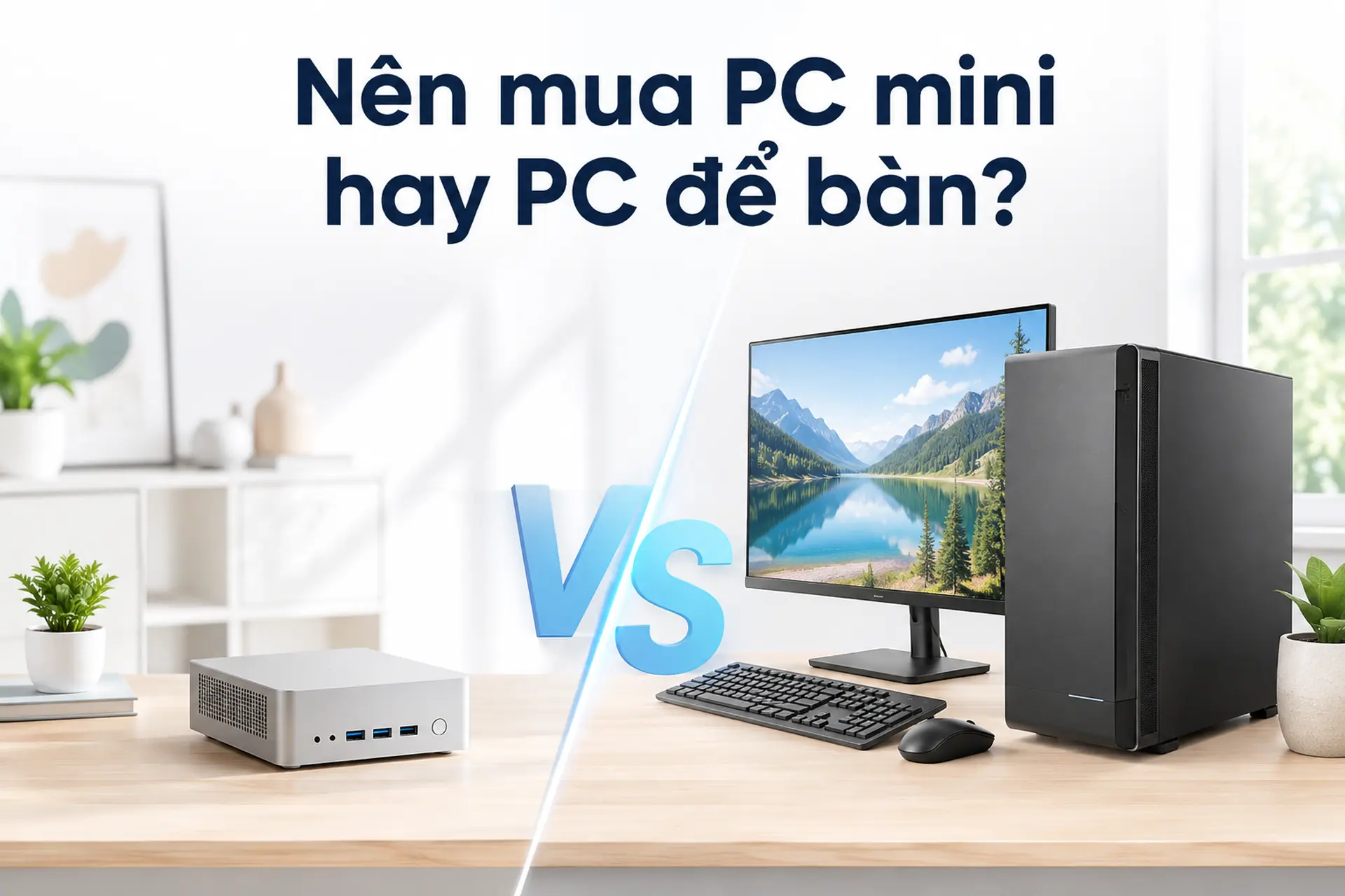 Nên mua PC mini hay PC để bàn? So sánh ưu nhược điểm và nhu cầu sử dụng phù hợp