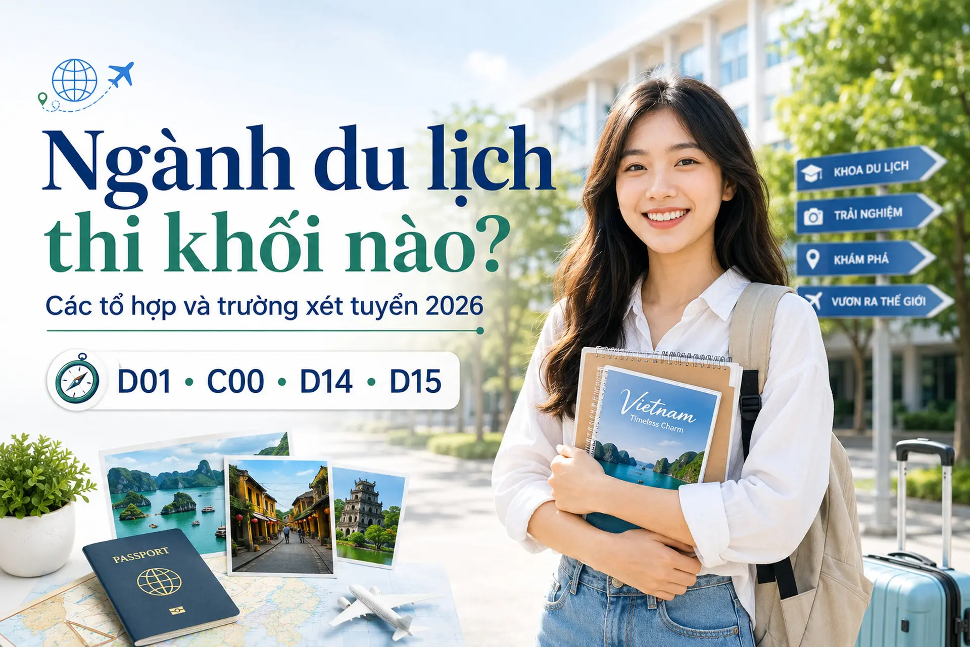 Ngành du lịch thi khối nào? Các tổ hợp và trường xét tuyển 2026