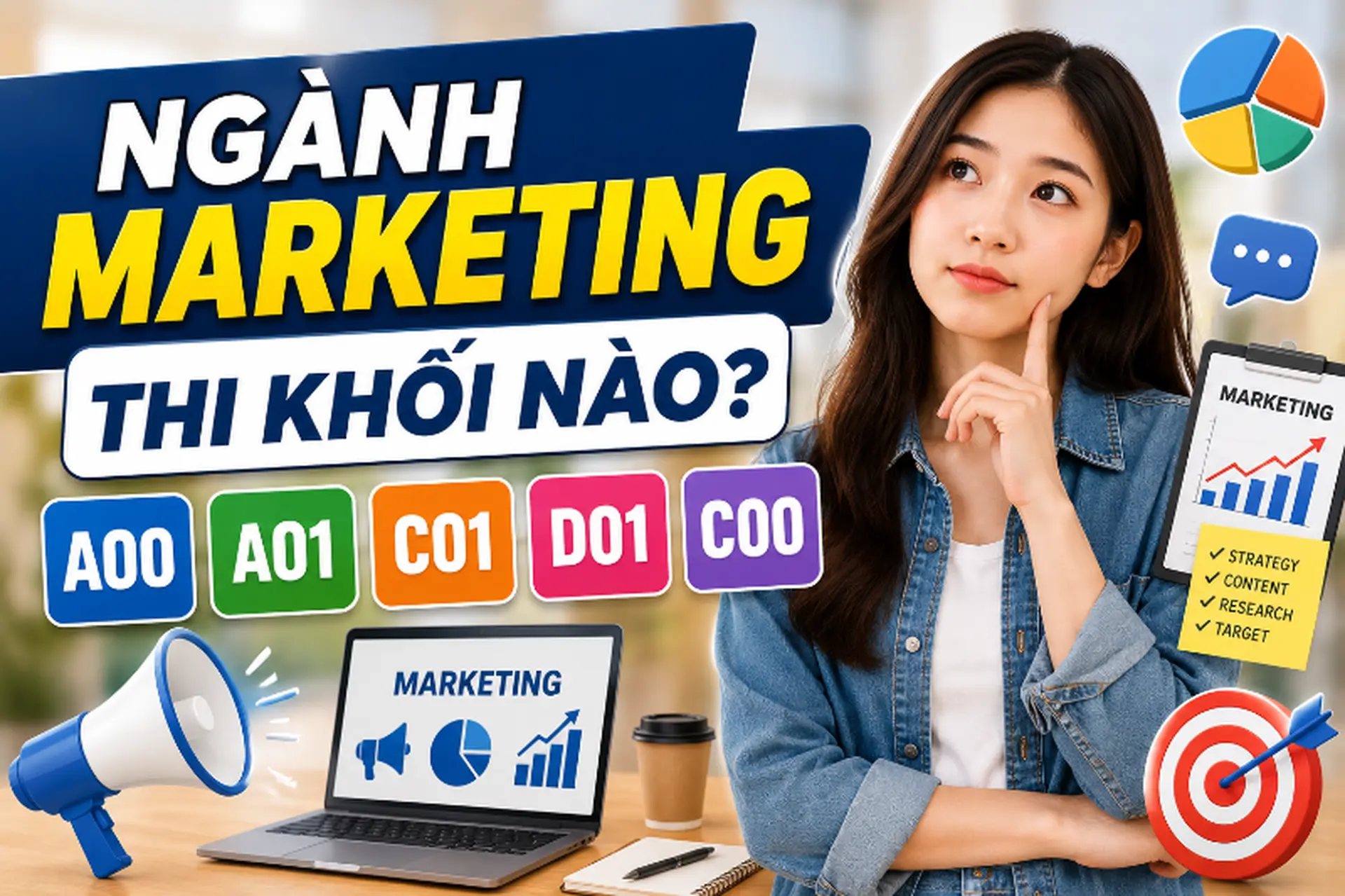 Ngành Marketing thi khối nào? Các tổ hợp xét tuyển và phương thức tuyển sinh mới nhất