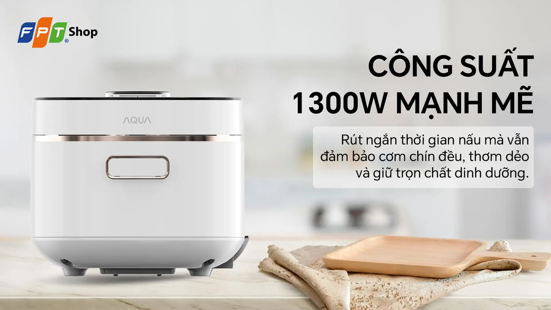 Nồi cơm điện cao tần Aqua 1.5 lít AQS-RIH401R(W)-VN