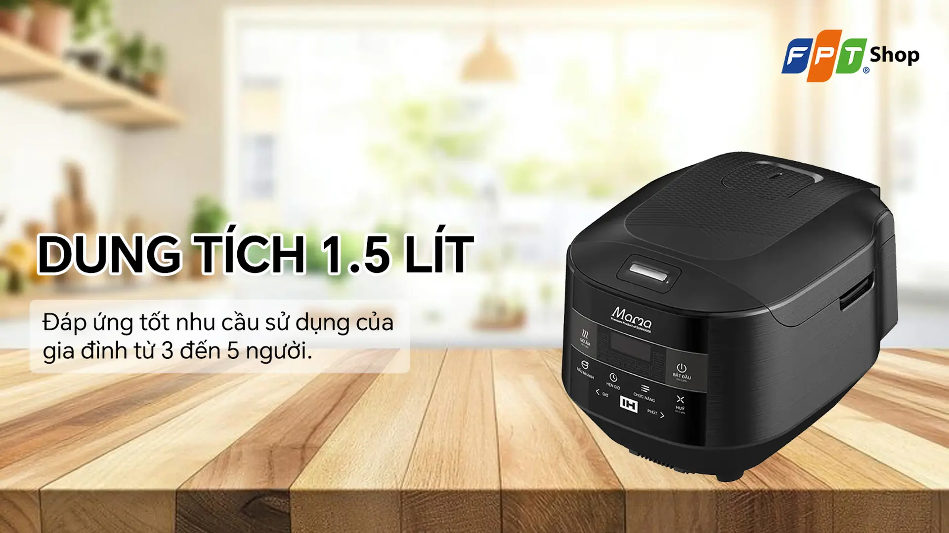 Nồi cơm điện cao tần Sunhouse Mama 1.5 lít SHD8858