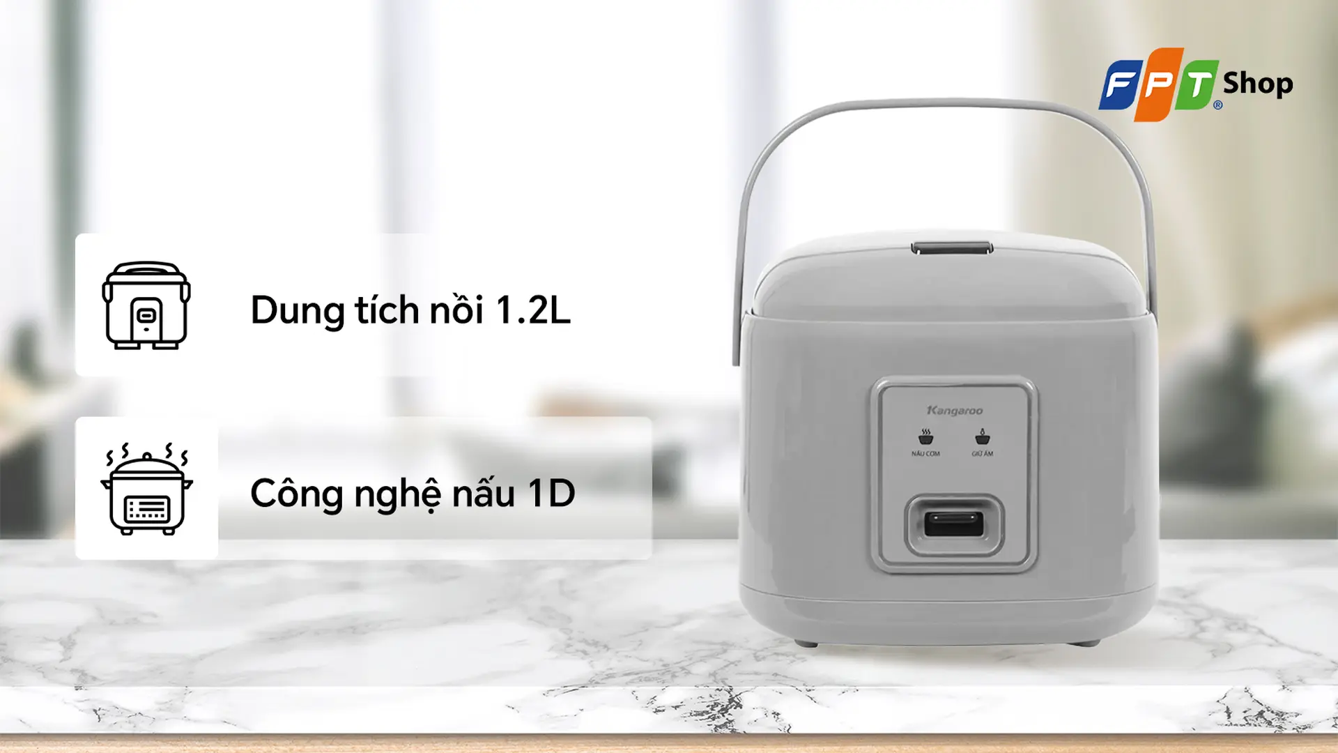 Nồi cơm điện Kangaroo 1.2 lít KGRC12M1