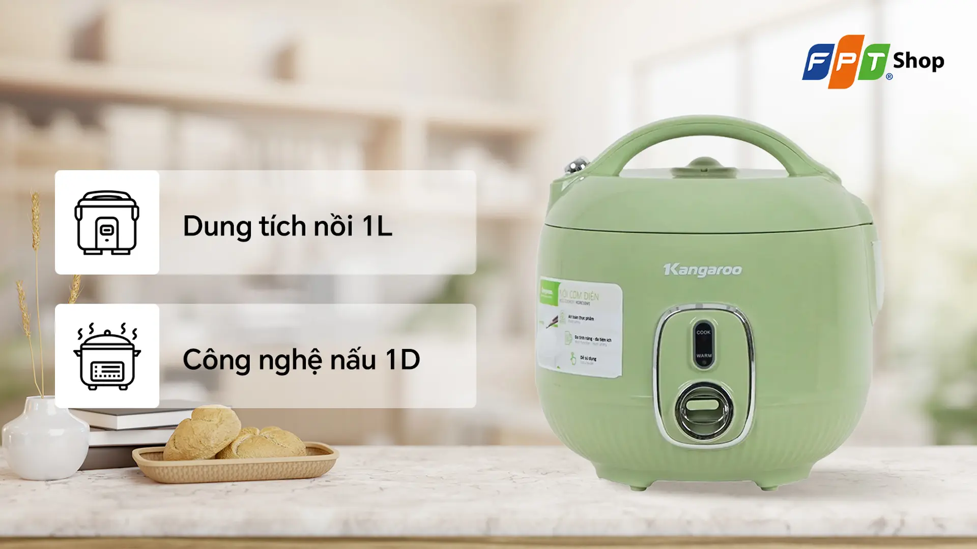 Nồi cơm điện Kangaroo 1 lít KGRC10M1