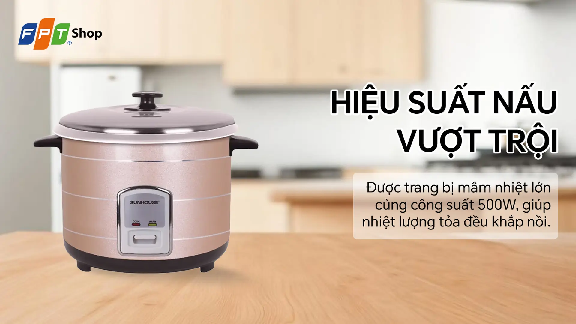 Nồi cơm điện nắp rời Sunhouse 1.2 lít SHD8105