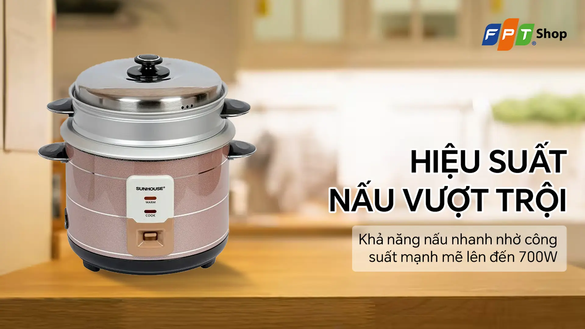 Nồi cơm điện nắp rời Sunhouse 1.8 lít SHD8125