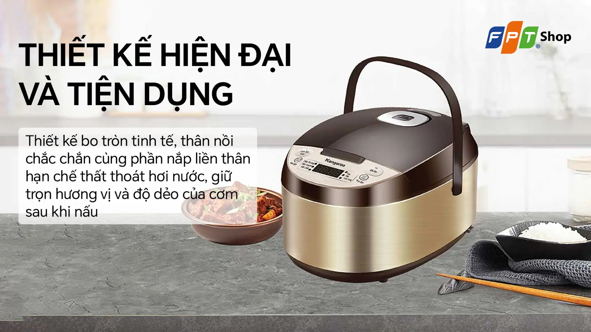 Nồi cơm điện tử Kangaroo 1.5 lít KG15RCE2