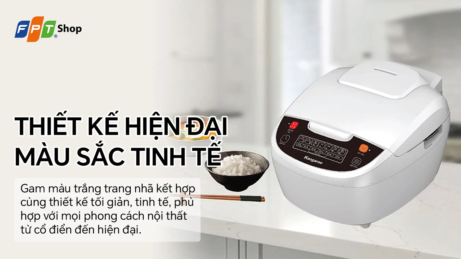 Nồi cơm điện tử Kangaroo 1.8 lít KG18RCE2