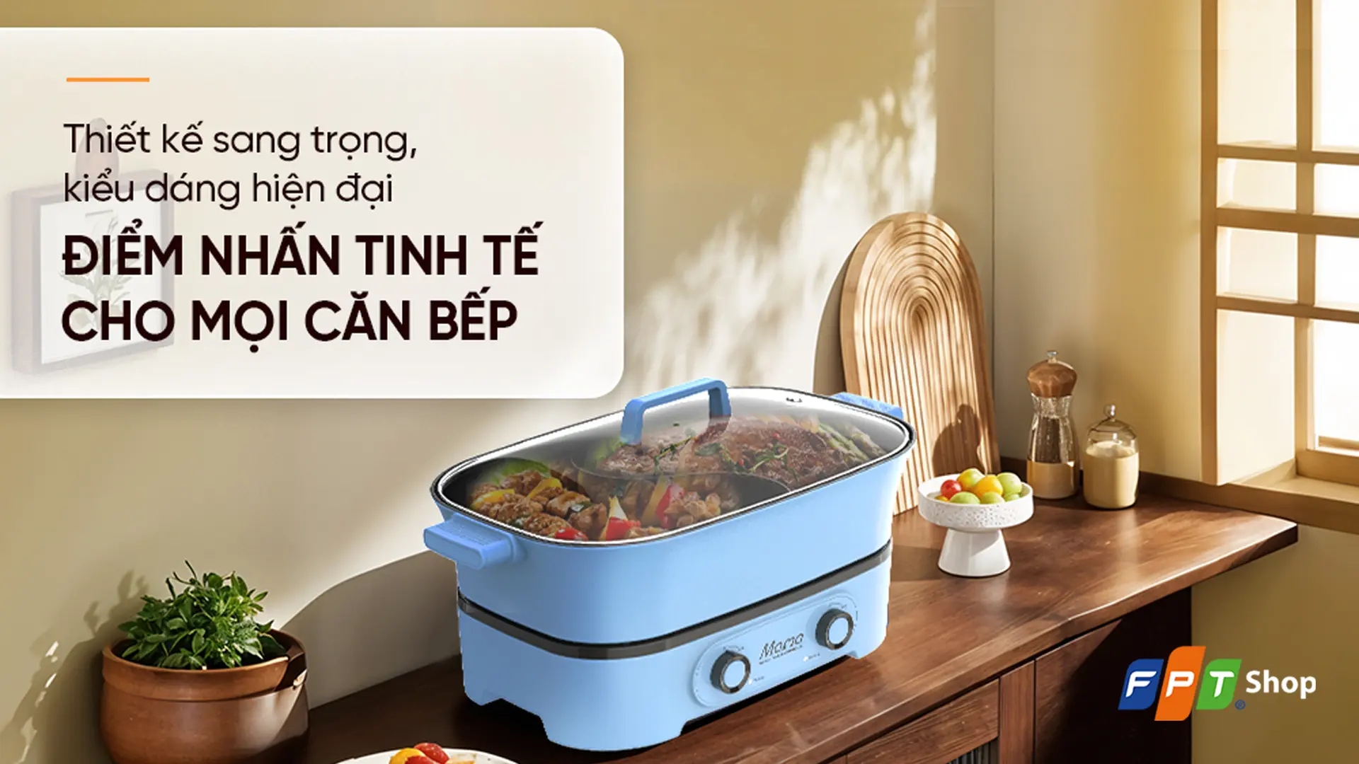 Nồi lẩu điện 2 ngăn Sunhouse 6 lít SHD4568