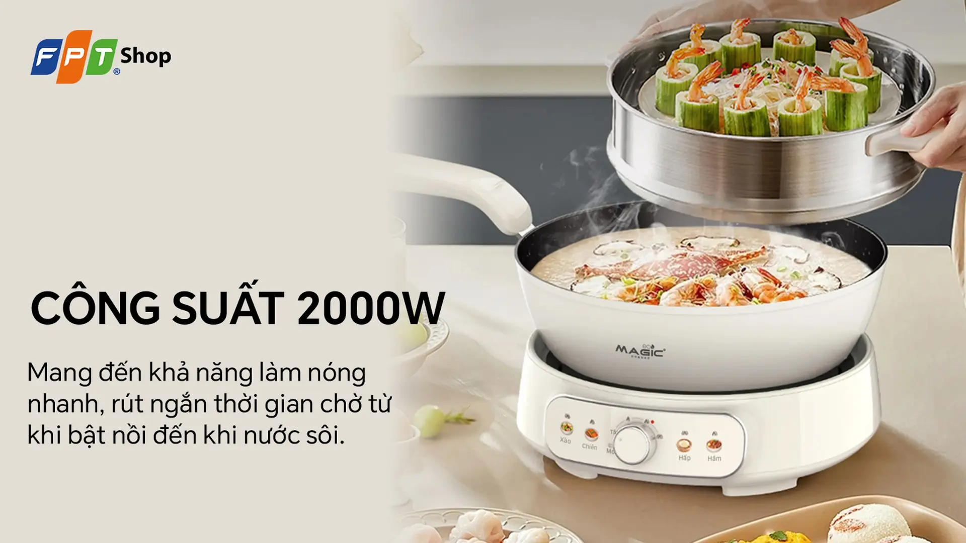 Nồi lẩu hấp Magic Eco 4 lít AC-284