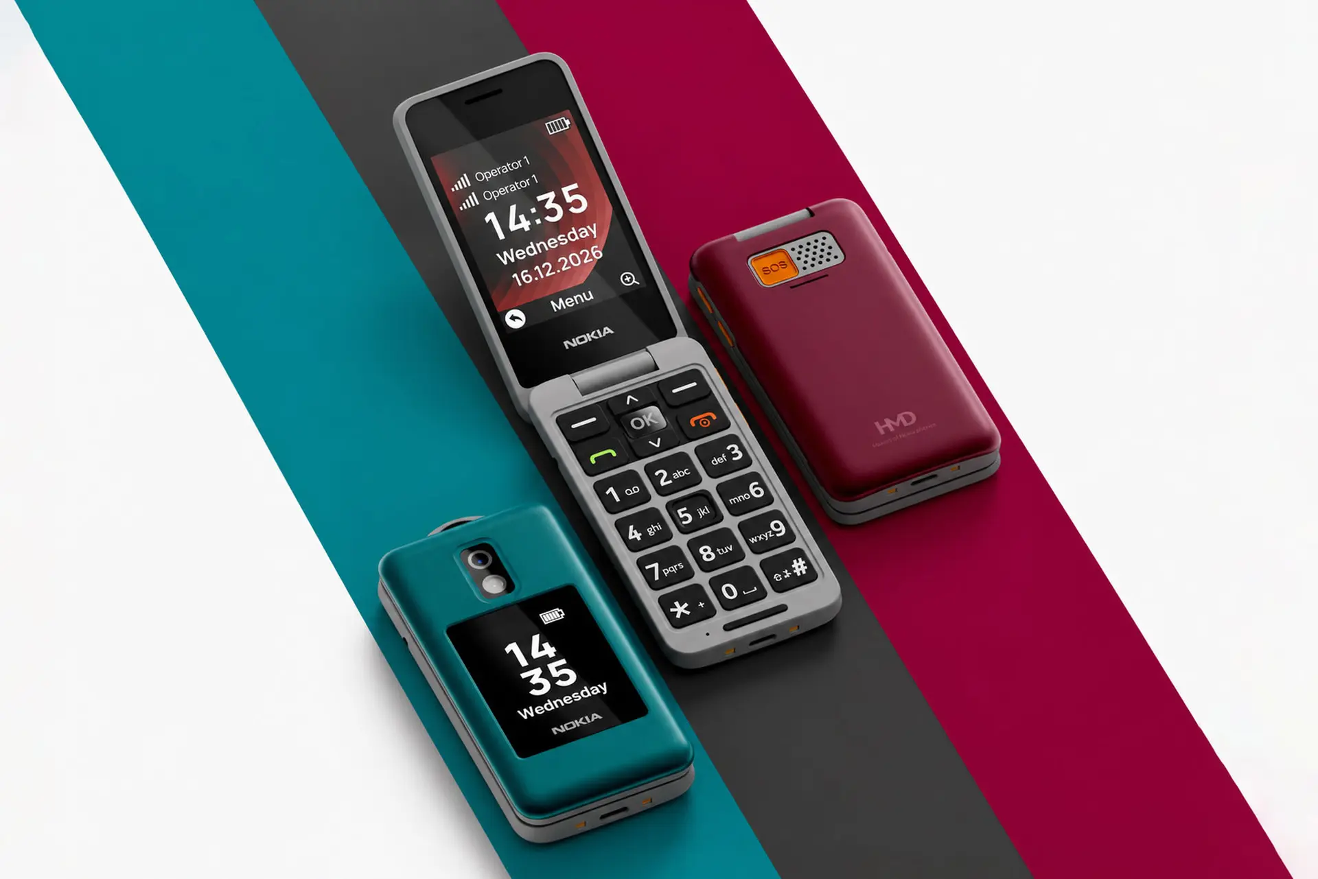Nokia 2360 Flip ra mắt: Thiết kế retro cực chất, tích hợp nút SOS và quản lý từ xa qua SMS