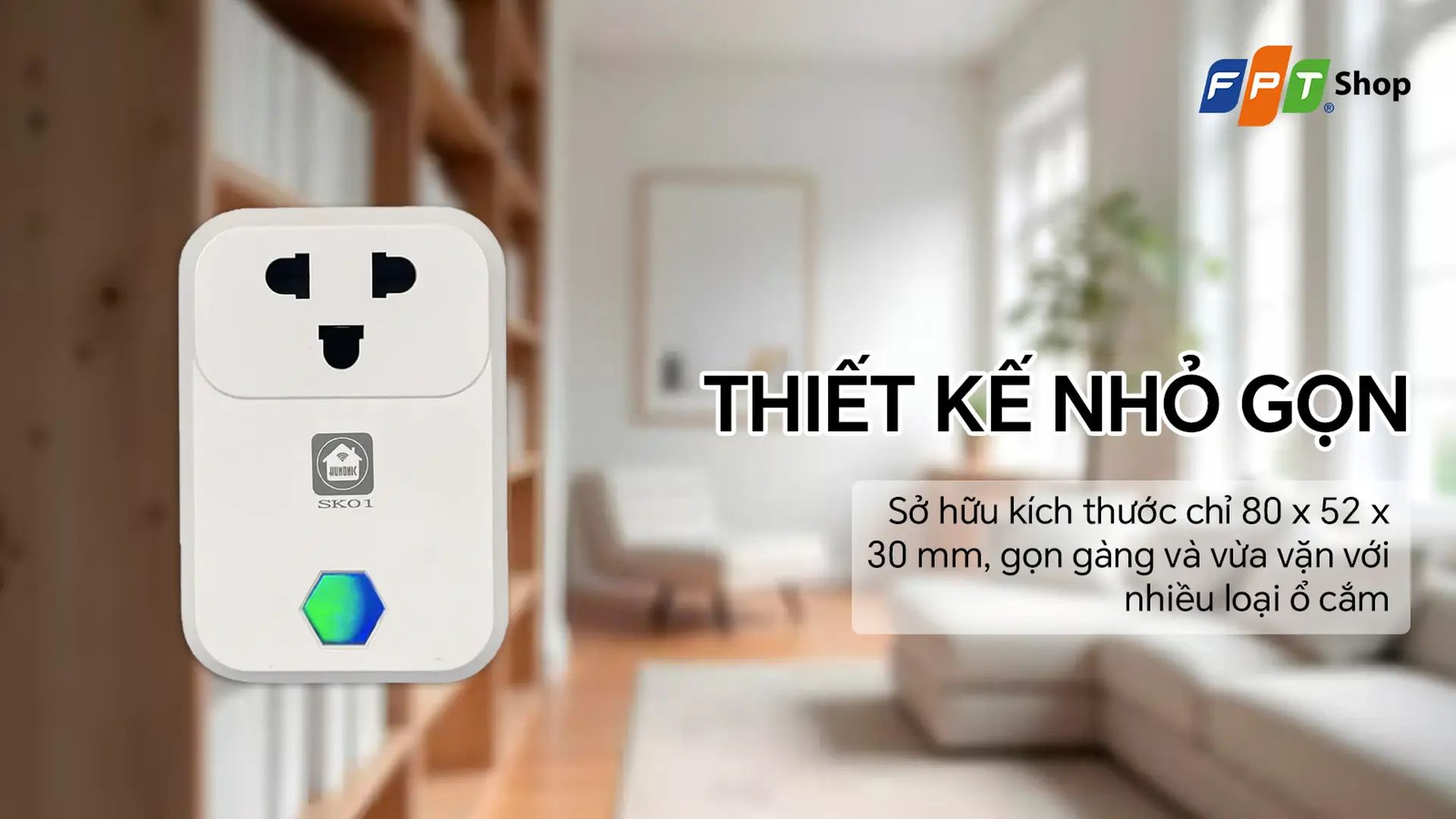 Ổ cắm thông minh Wifi Hunonic Smart Home- SK01