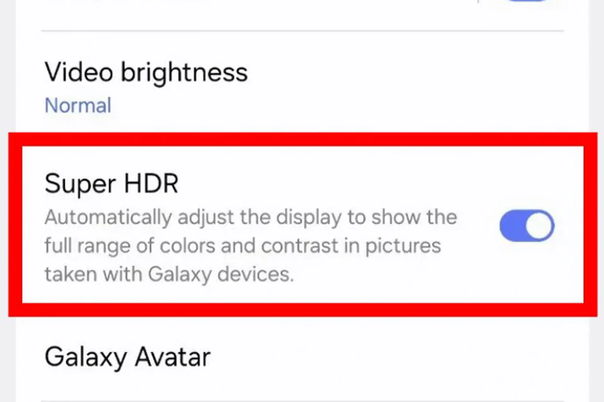 One UI 7 bổ sung tính năng tắt HDR toàn hệ thống