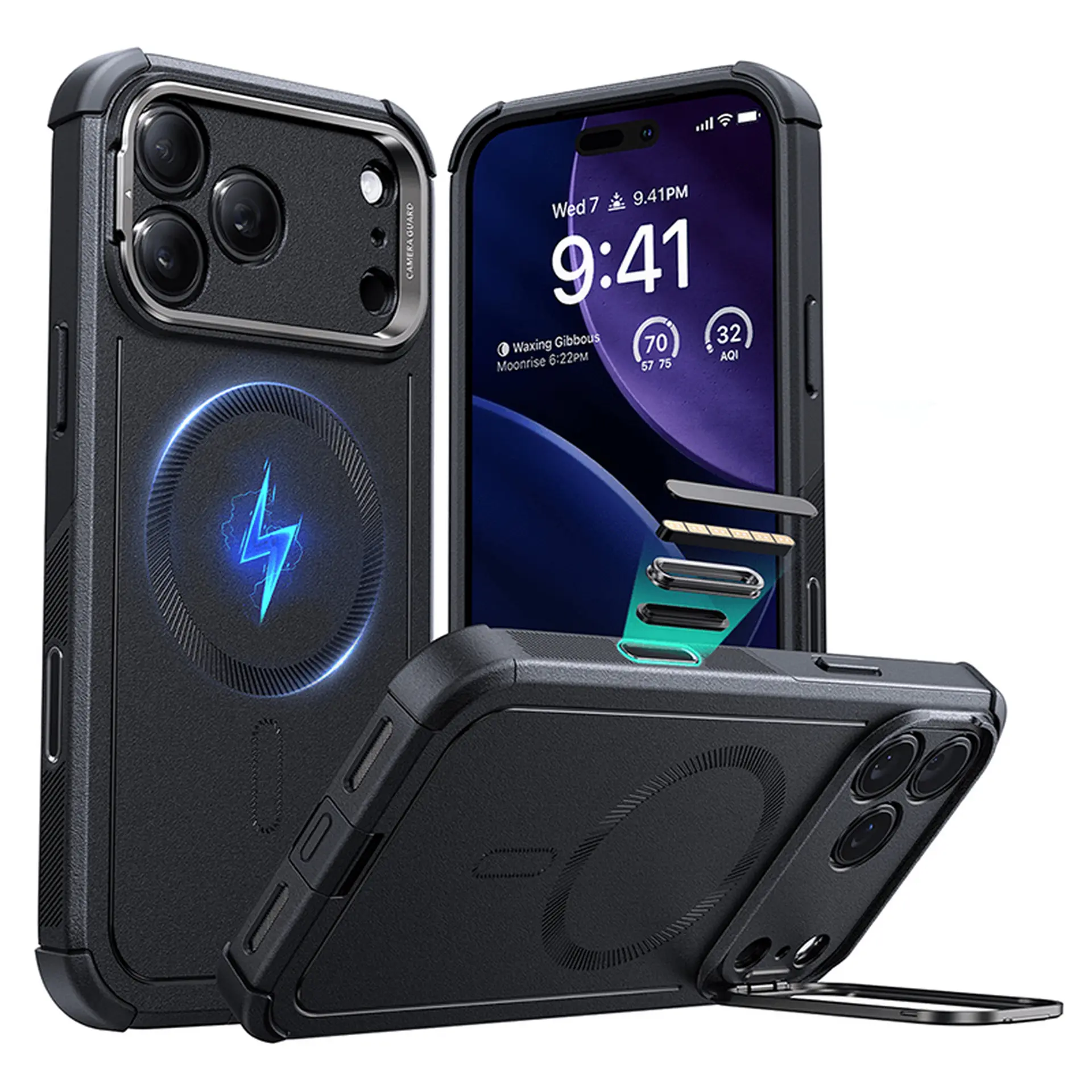 Ốp lưng magsafe iPhone 17 Pro Max nhựa TPU chống sốc, có giá đỡ camera ESR