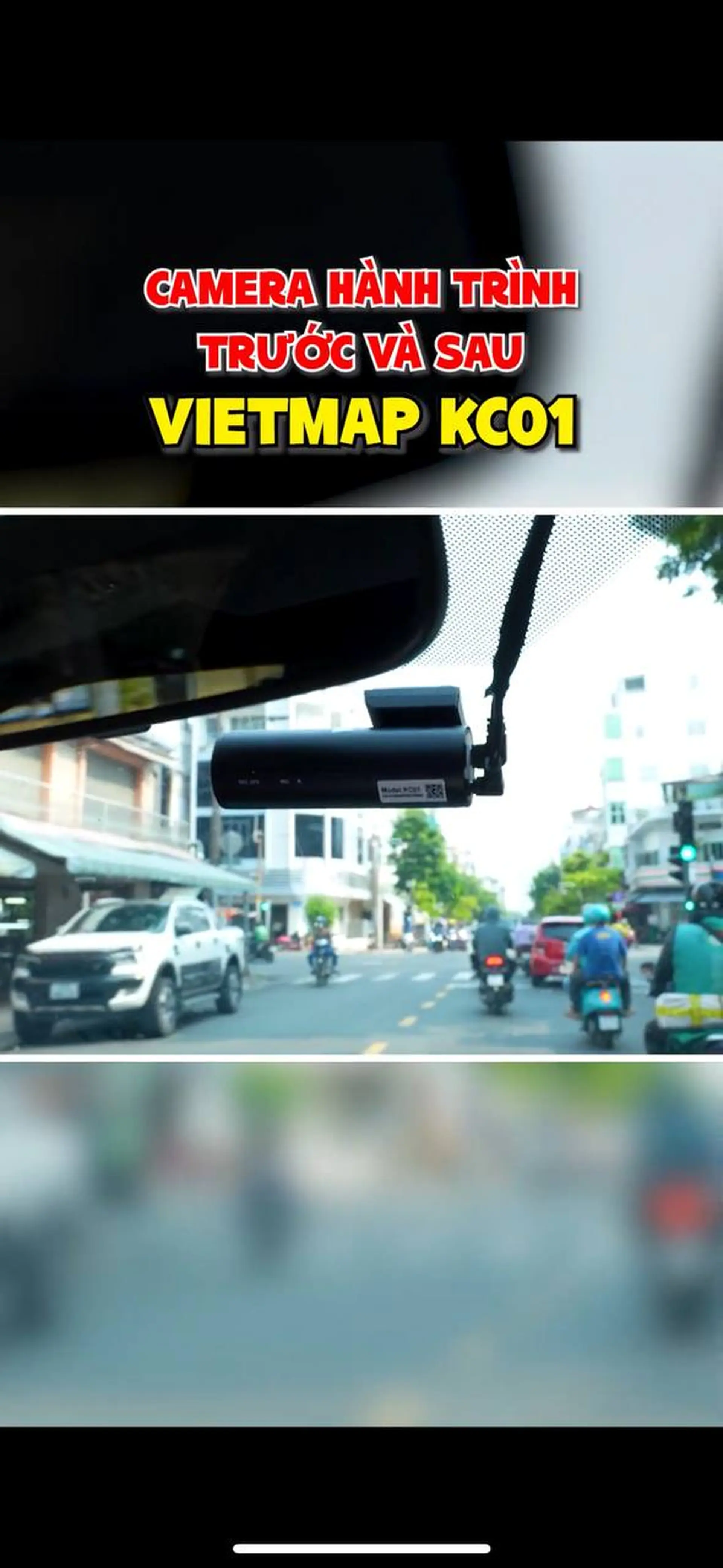 Camera hành trình trước và sau Vietmap KC01: Ghi hình toàn cảnh sắc nét cả phía trước và phía sau!!!