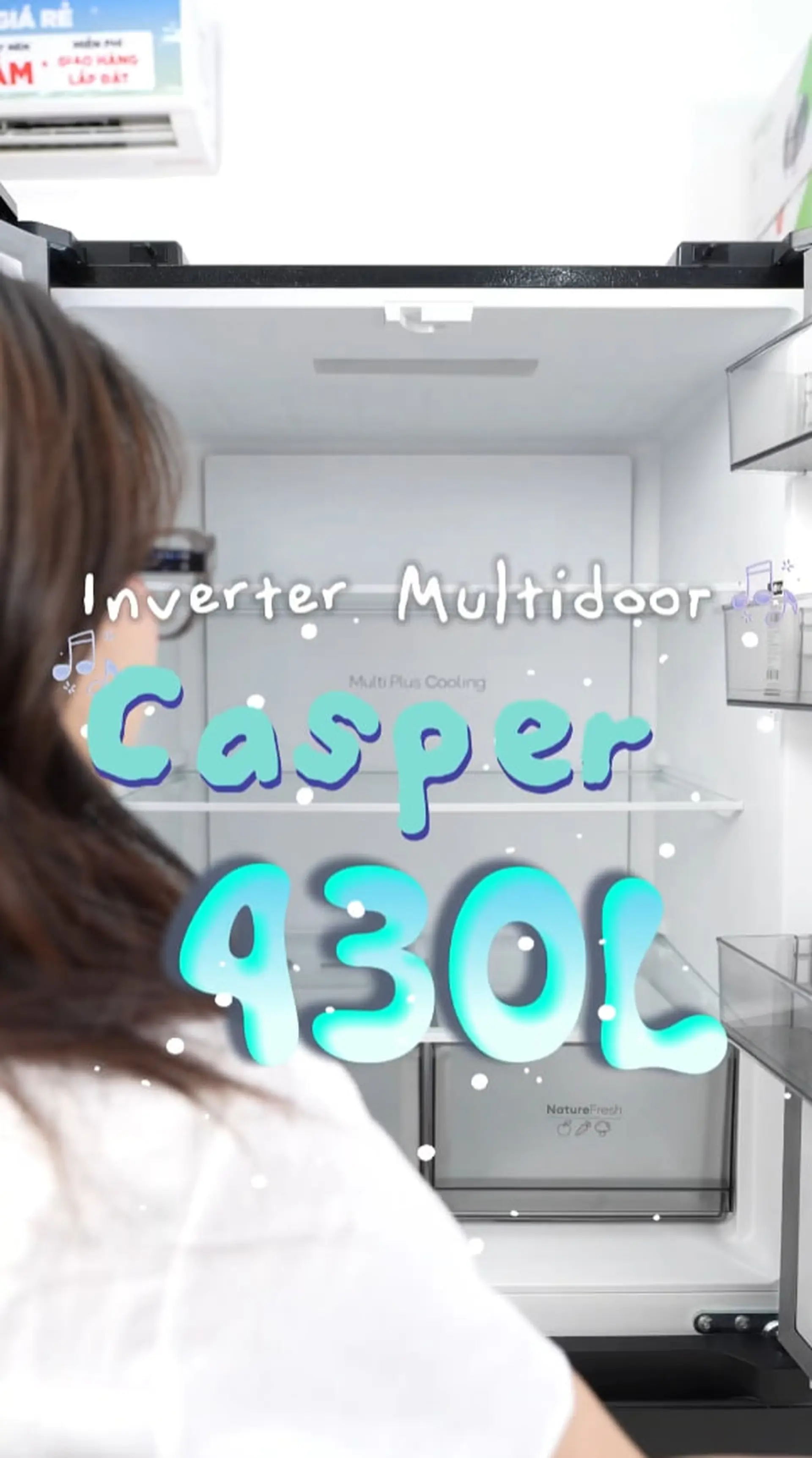 Tủ lạnh Casper Inverter Multi Door 430 lít RM-430PB: Thiết kế 4 cửa sang trọng, cao cấp của gia đình