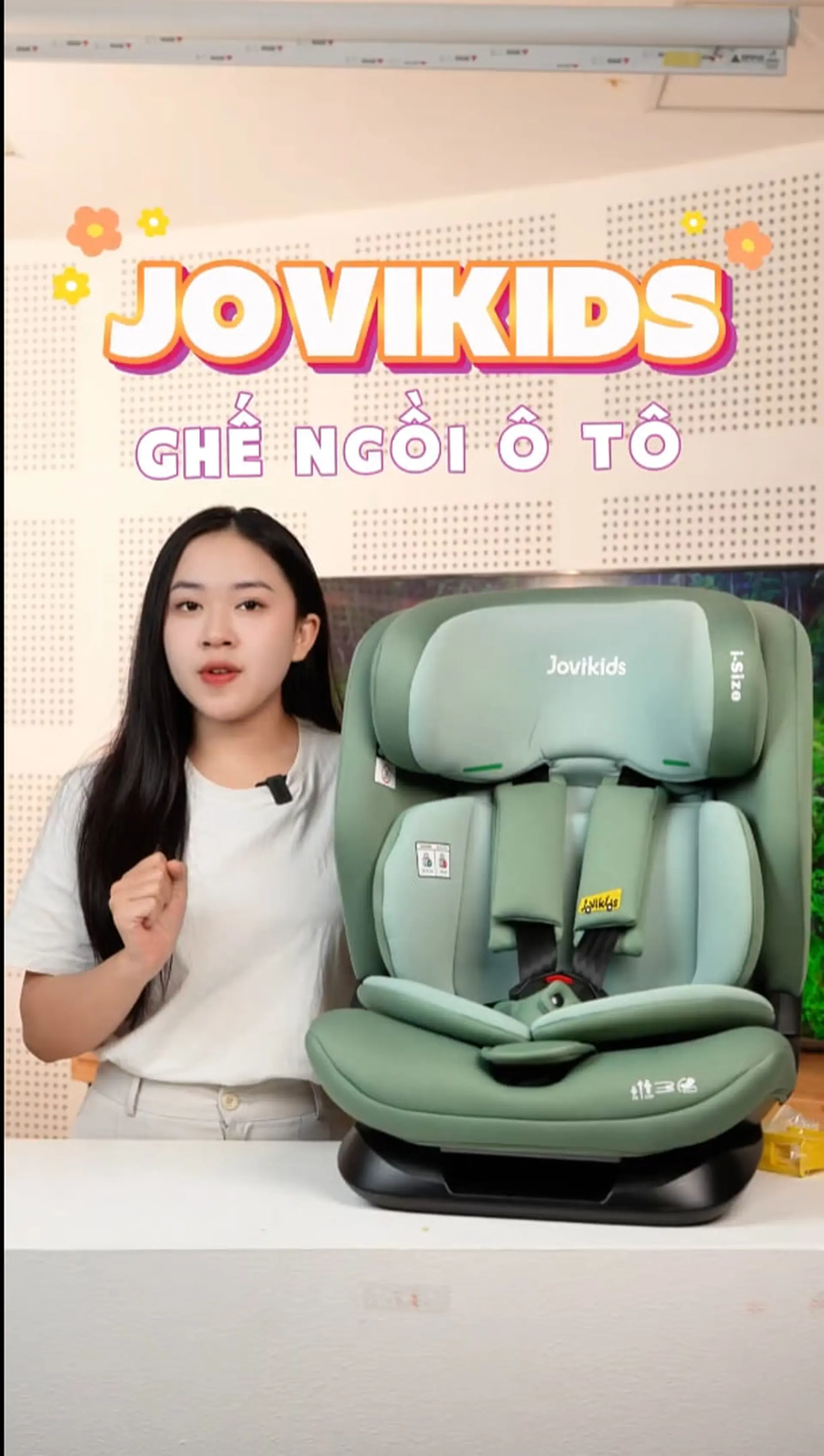 Ghế ô tô trẻ em Jovikids CICI TT 76-150cm: Thiết bị ngồi an toàn, thoải mái và tiện lợi cho con em!