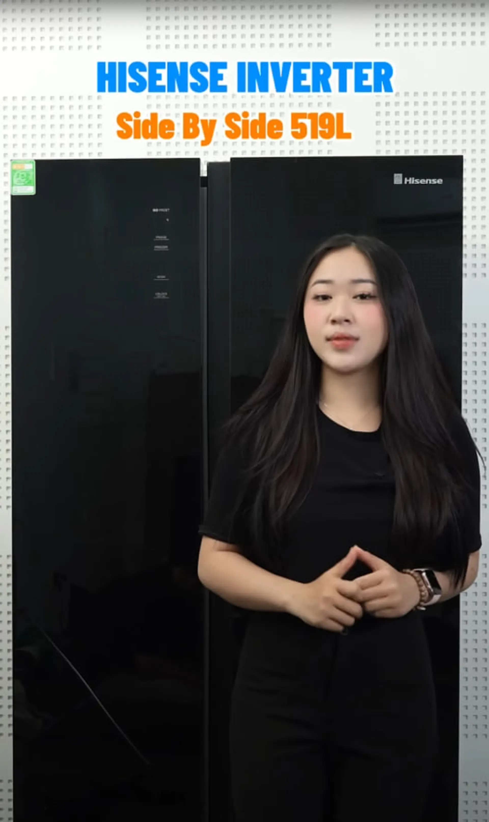 Tủ lạnh Hisense Inverter Side By Side 519 lít - Tối ưu điện năng!!!