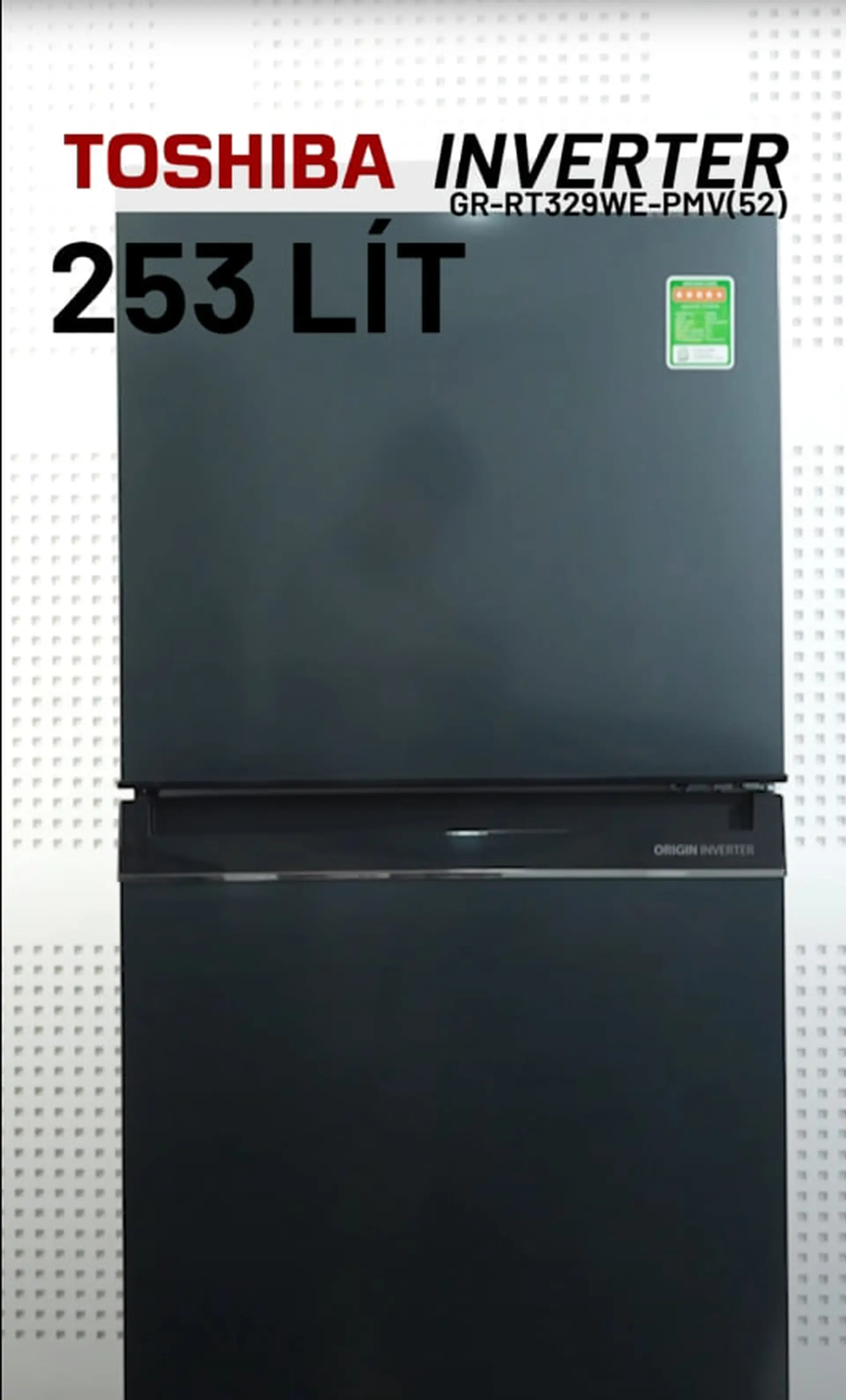 Tủ lạnh Toshiba Inverter 253 lít GR-RT329WE-PMV lựa chọn tuyệt với cho gia đình 3-4 người.