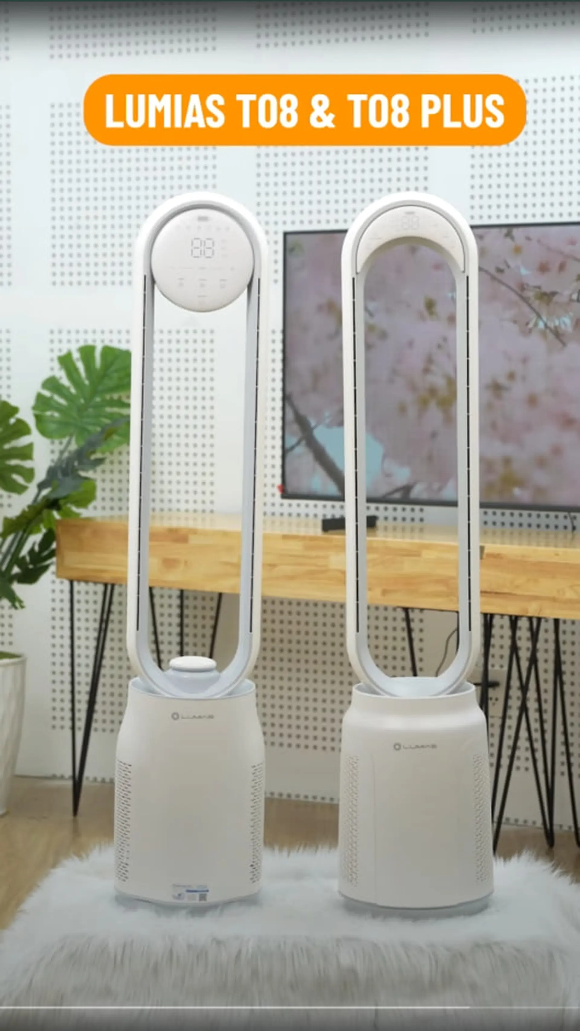 Quạt không cánh Lumias T08 và Lumias T08 plus - vừa mát vừa lọc không khí