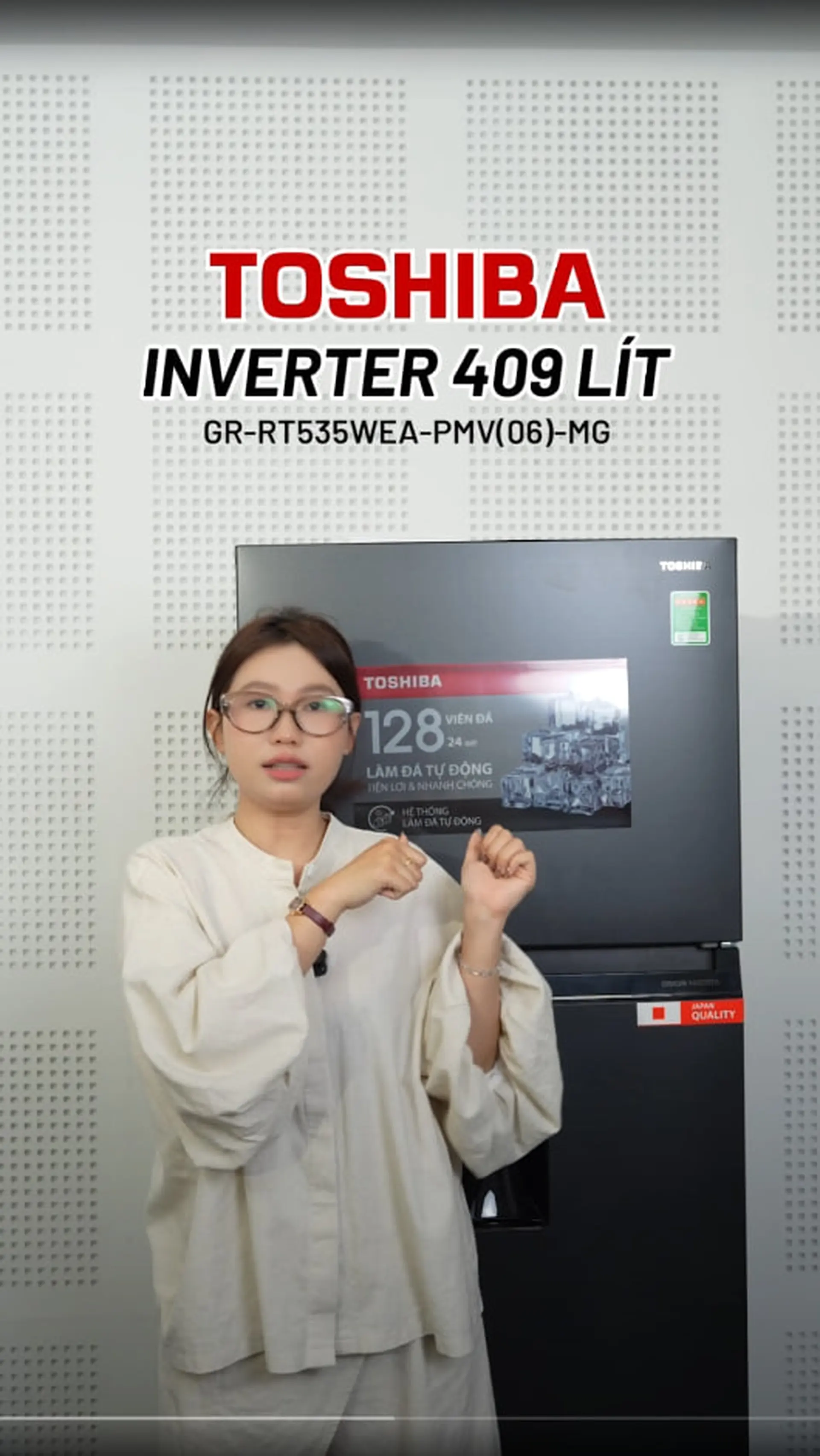 Tủ lạnh Toshiba Inverter 409 lít - Công nghệ tiên tiến, tiết kiệm năng lượng #nhaminh #fptdienmay