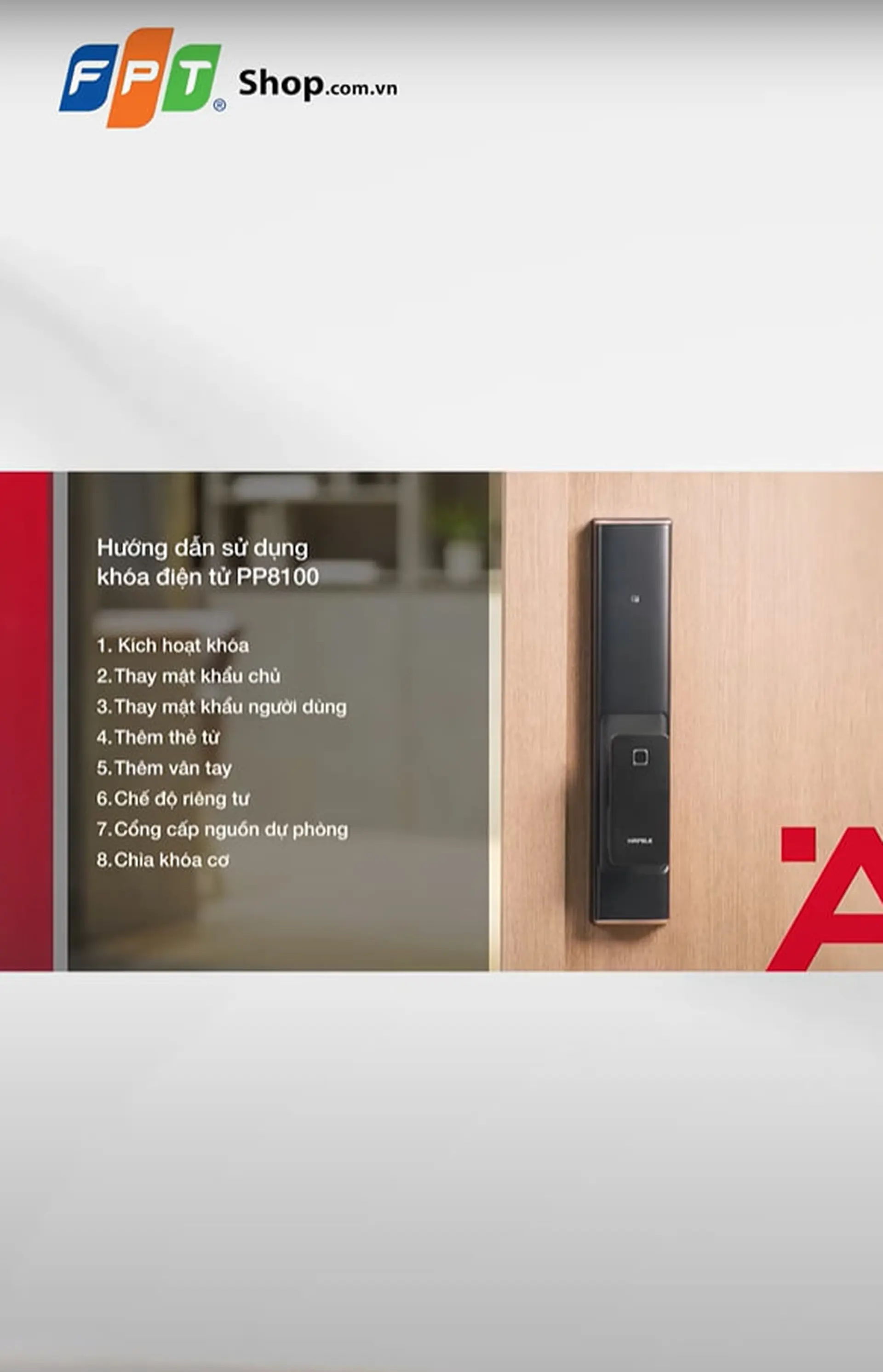 Khóa điện tử bluetooth Hafele PP8100 (912.20.286)