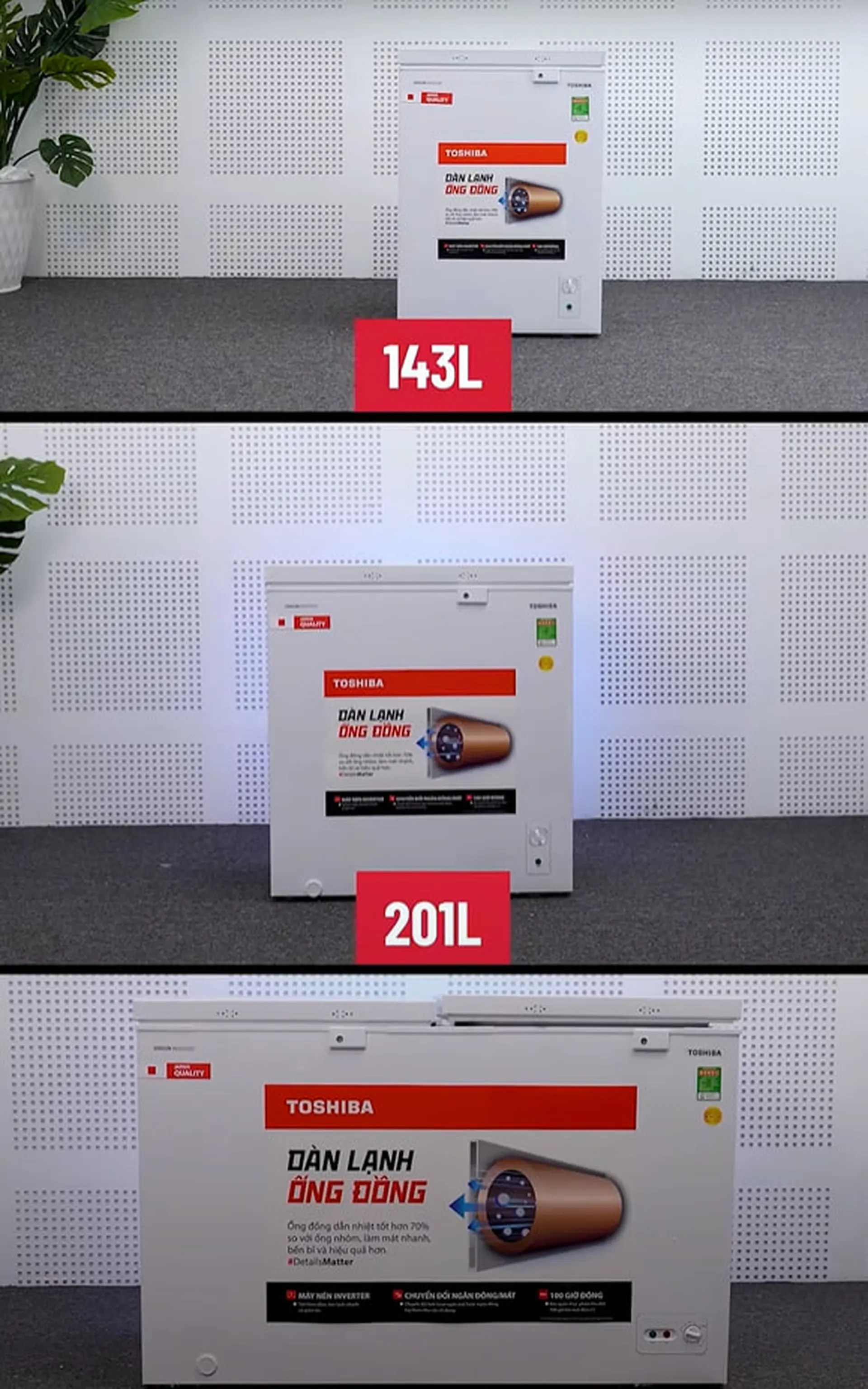 Top 3 tủ đông Toshiba Inverter - Trữ đông lên đến 100 giờ #nhaminh #shorts