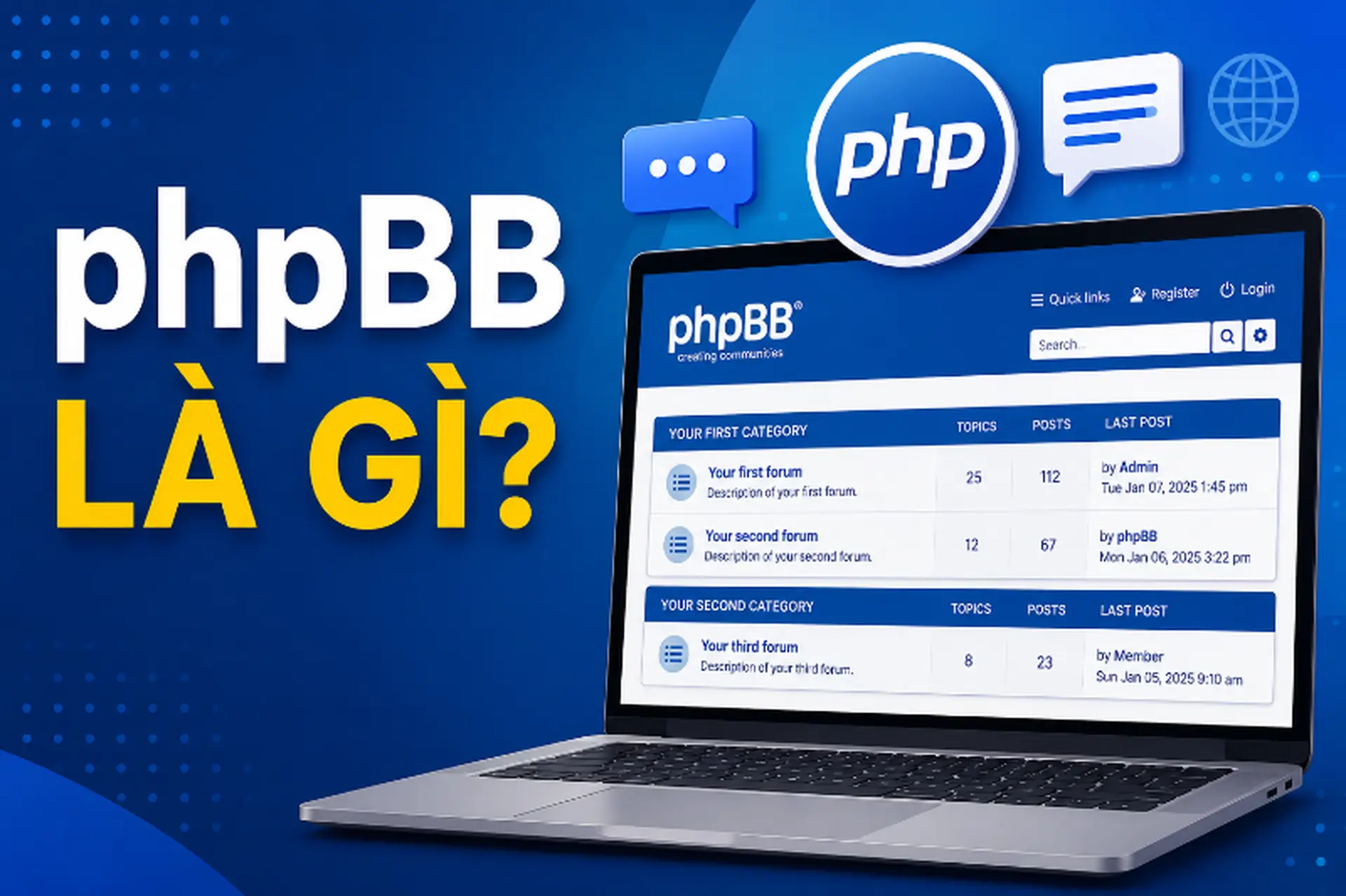 phpBB là gì? Hệ thống diễn đàn mã nguồn mở PHP giúp xây dựng cộng đồng trực tuyến dễ dàng, linh hoạt