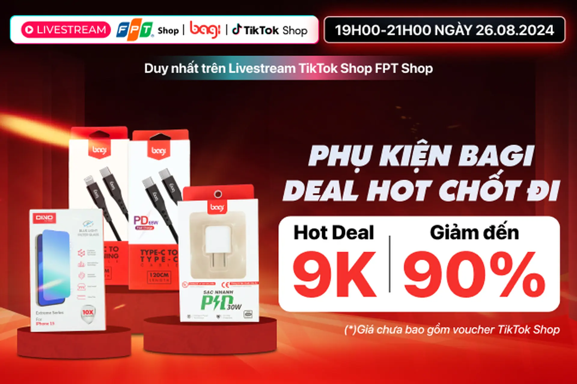 Phụ kiện Bagi – Deal hot chốt đi: Sạc nhanh, cáp sạc Bagi chính hãng cho iPhone, Android giá chỉ từ 9.000 đồng 