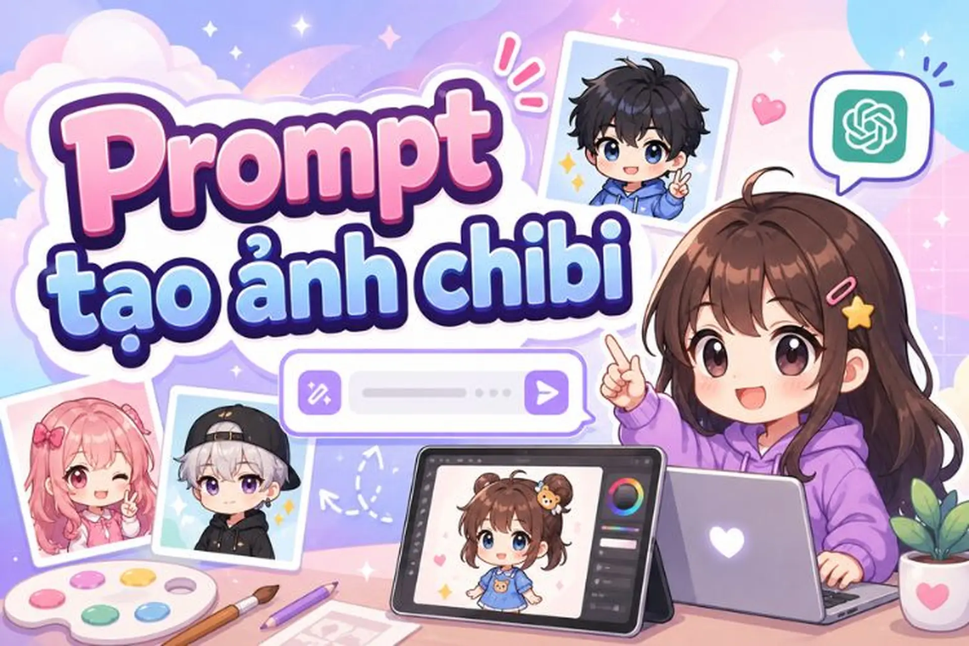 Prompt tạo ảnh chibi bằng ChatGPT: Hướng dẫn tạo nhân vật chibi từ ảnh cá nhân nhanh chóng