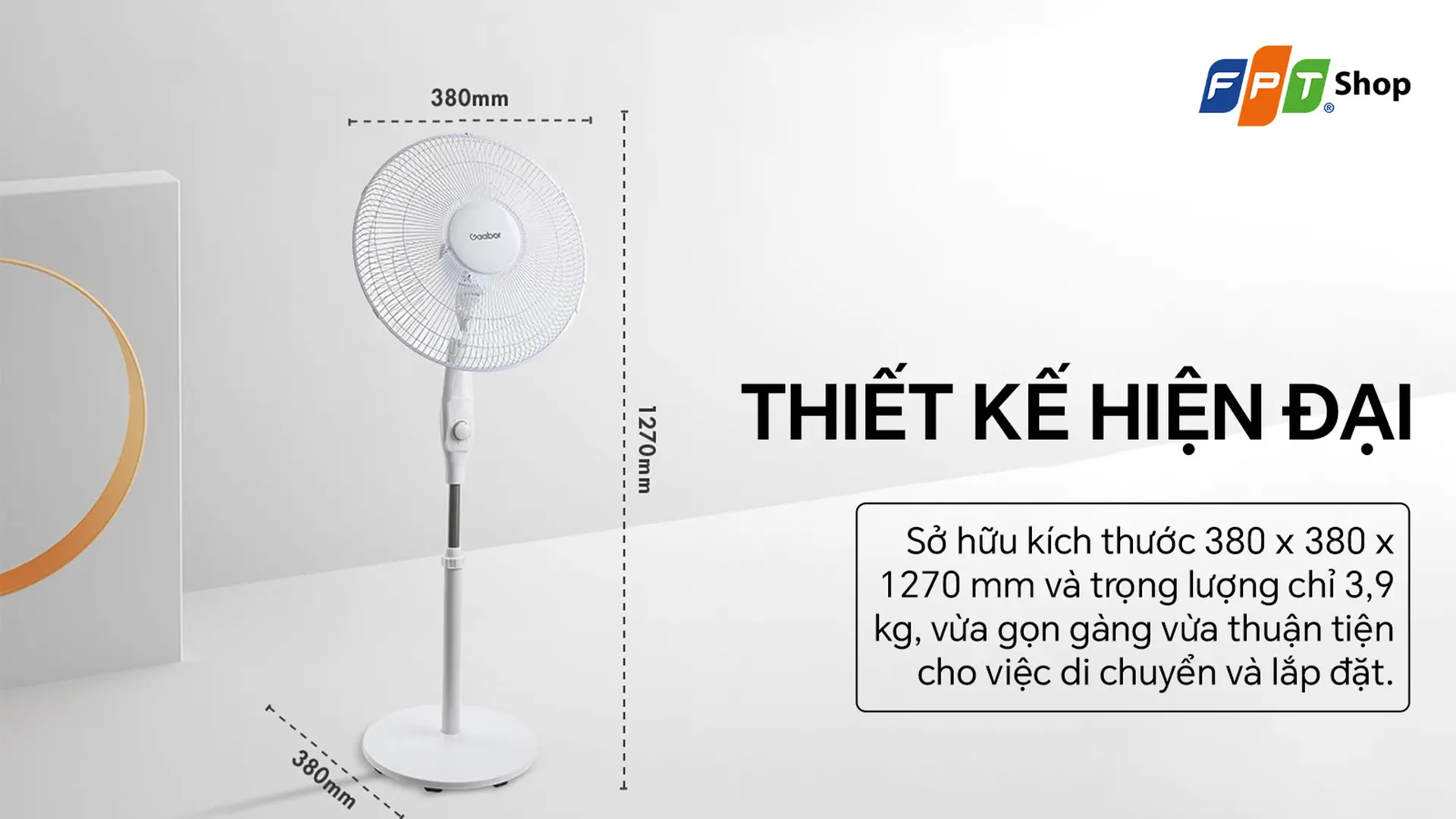 Quạt đứng Gaabor 5 cánh FM430M-WH05A 45W