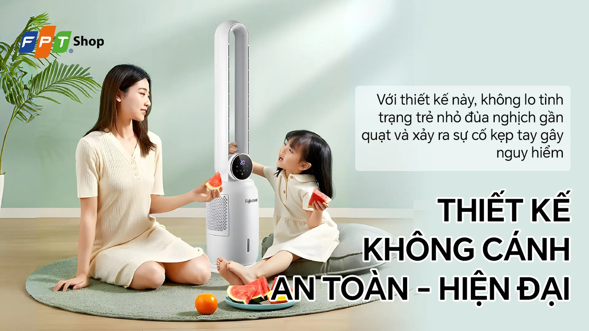 Quạt không cánh hơi nước tích hợp lọc không khí Fujihome BF-03RC