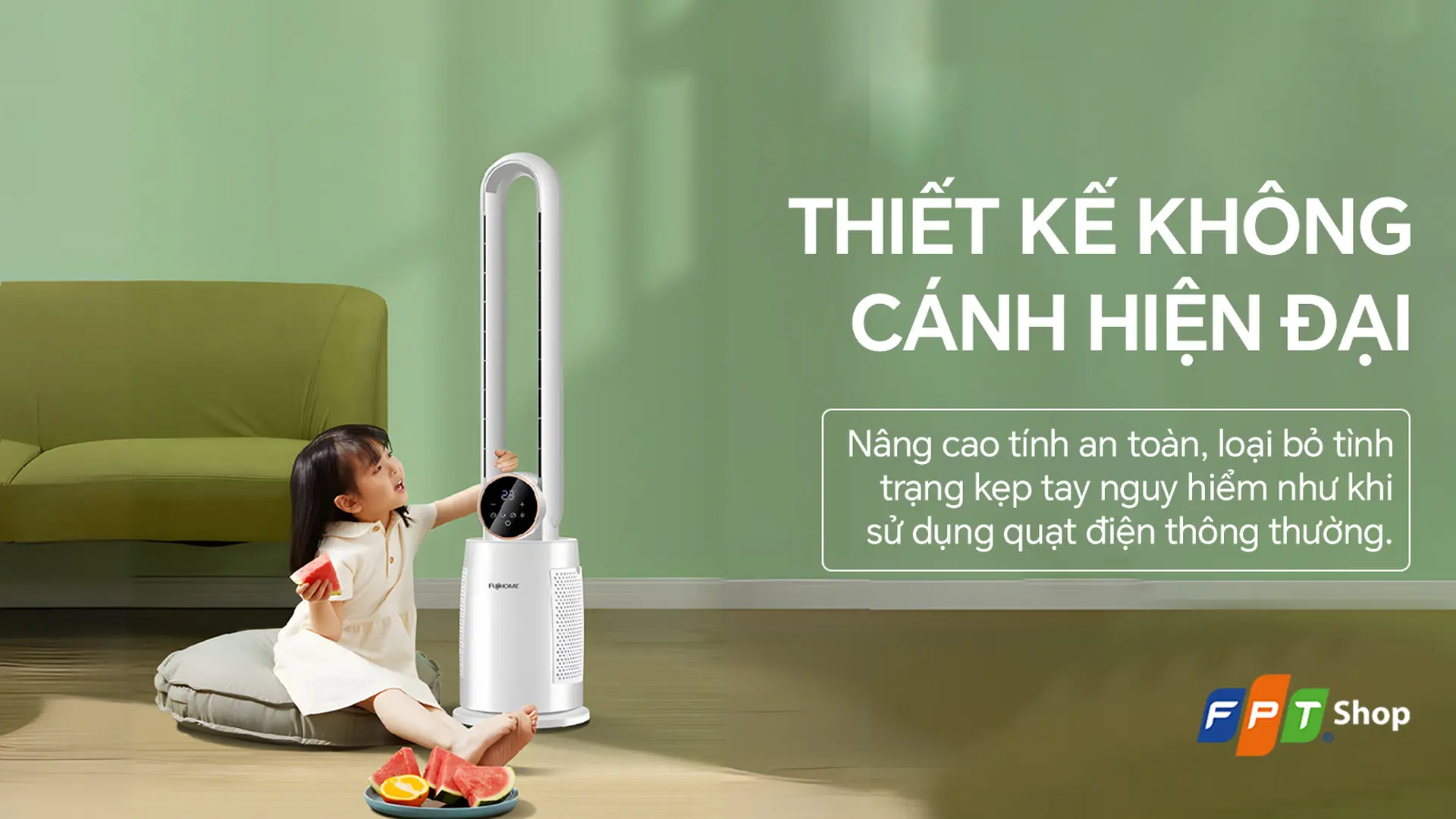 Quạt không cánh tích hợp lọc không khí Fujihome BF-03R 60W