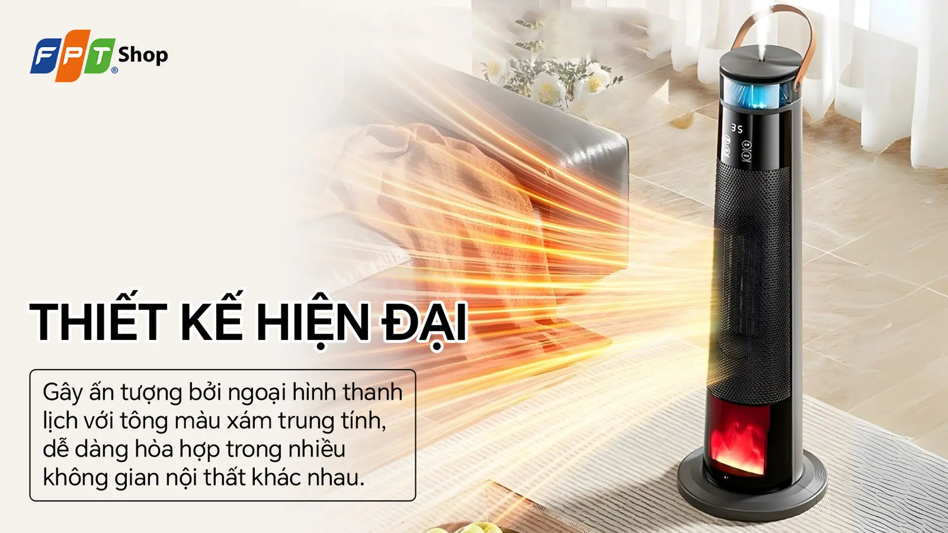 Quạt sưởi gốm Ceramic Fujihome FH3303 2000W