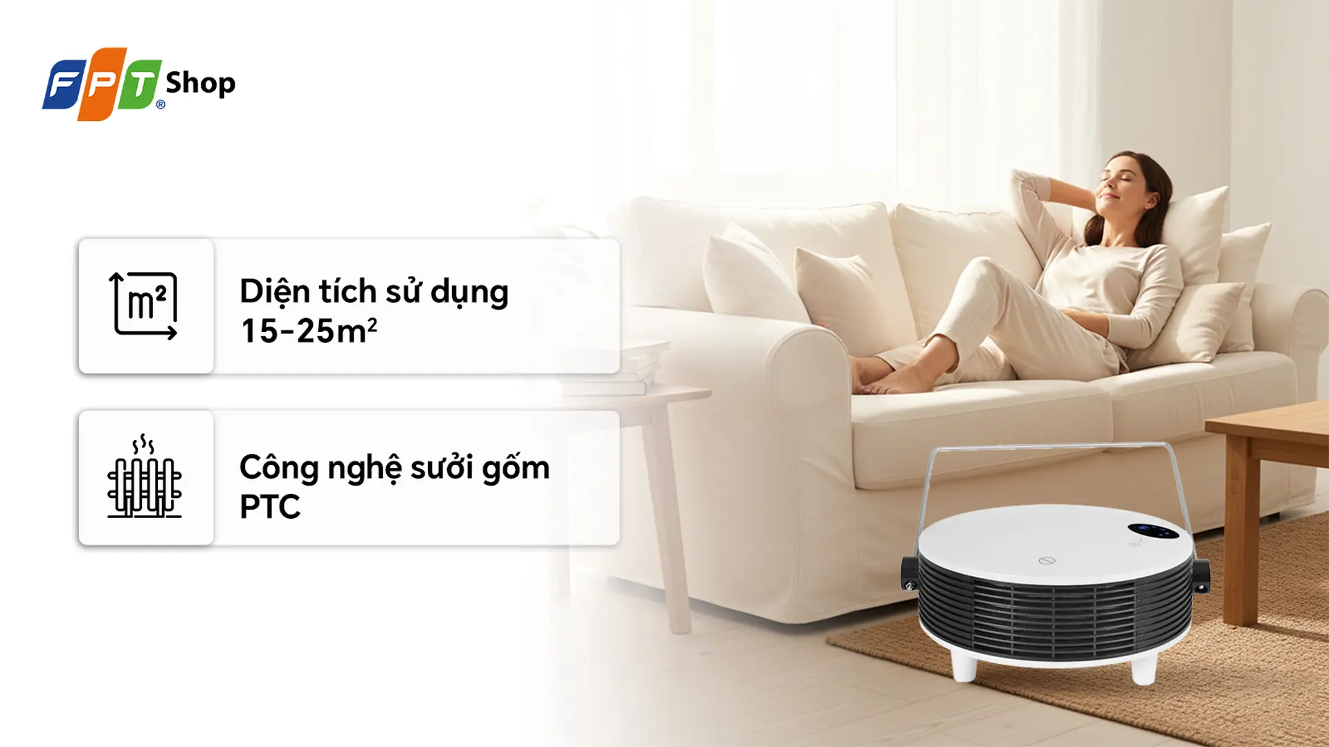 Quạt sưởi treo tường nhà tắm Fujihome FHB5000
