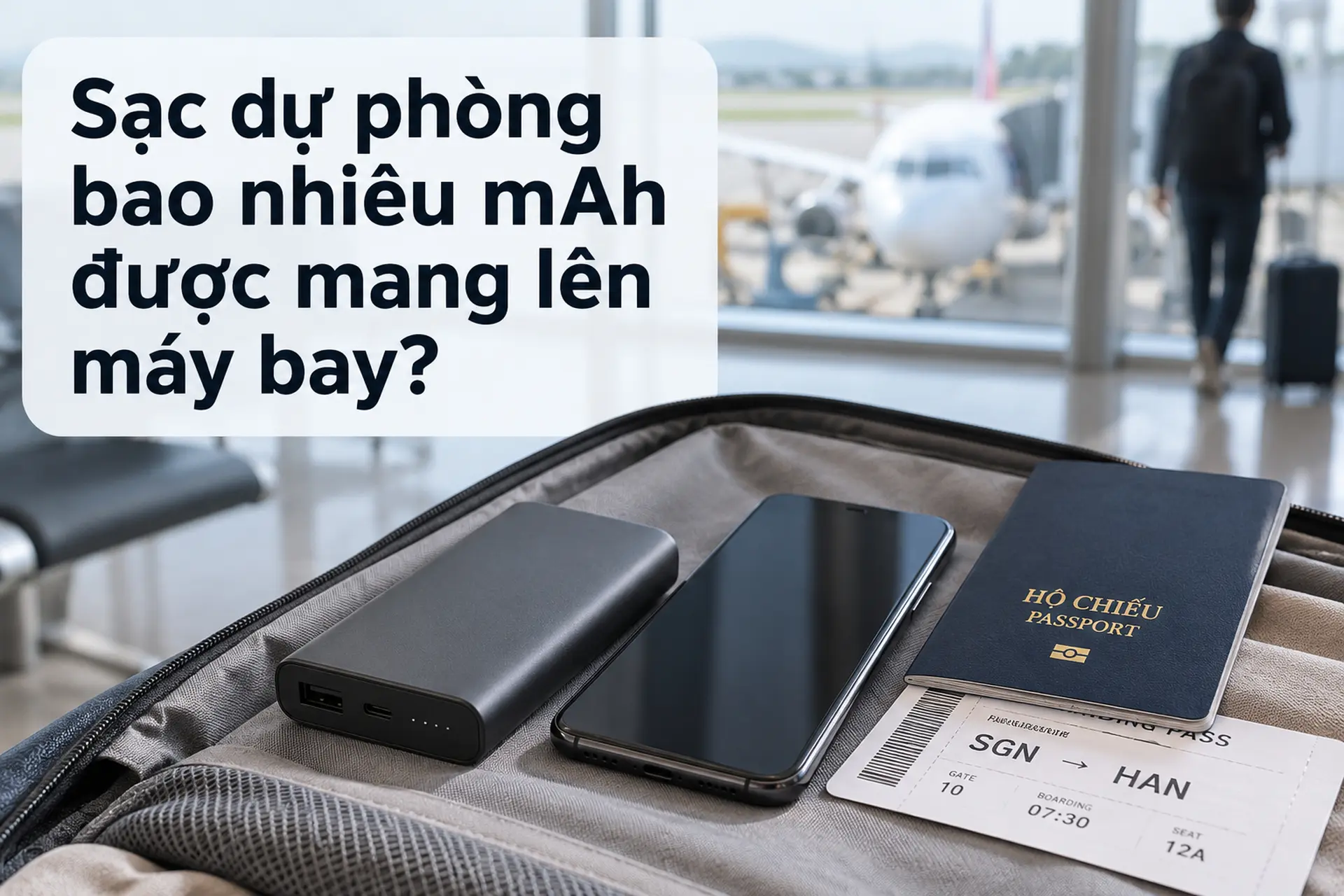 Sạc dự phòng bao nhiêu mAh được mang lên máy bay? Quy định cần biết trước chuyến đi